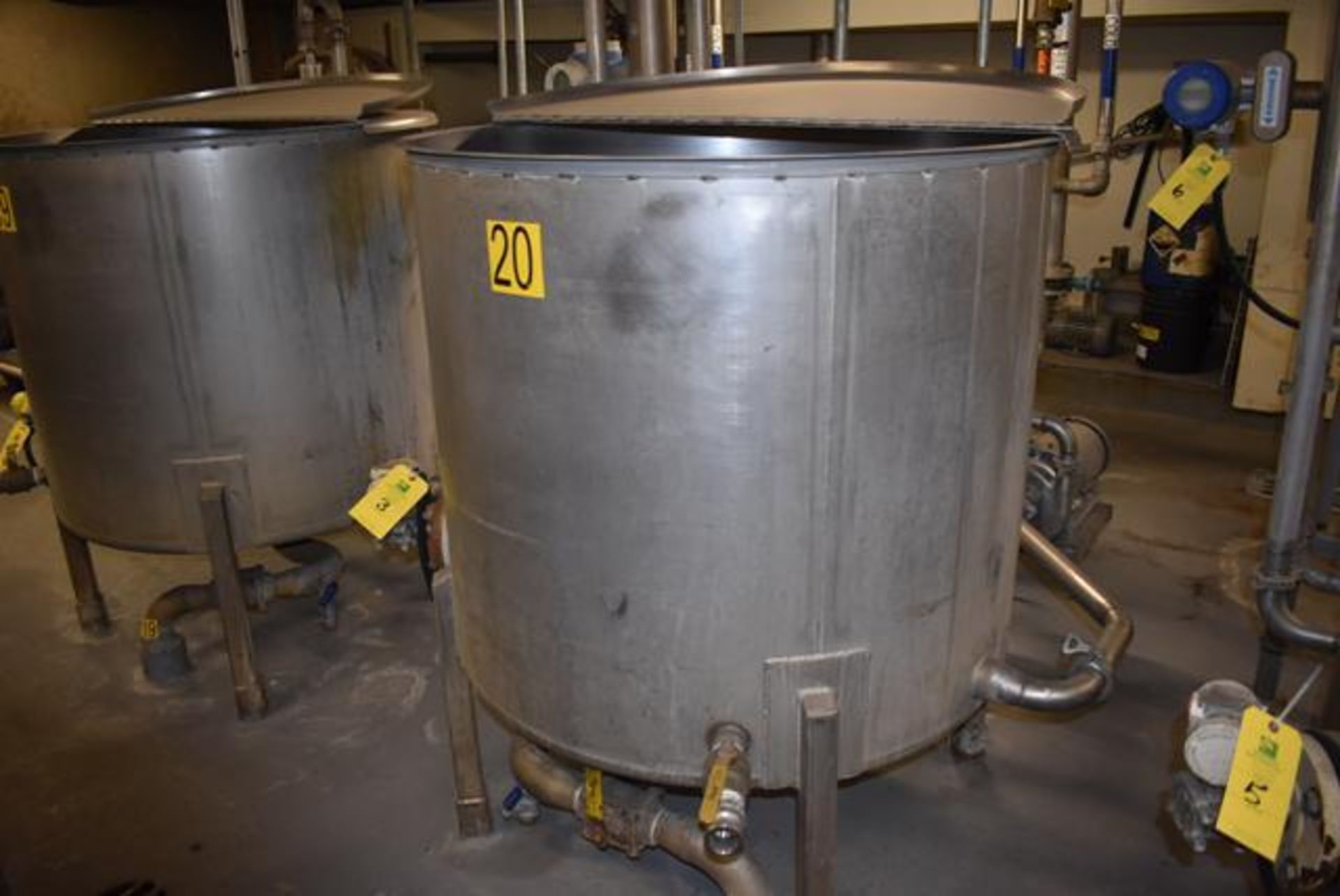 ,Stainless Steel Tank w/Lid, 42 in Diameter x 36 in Depth/210 Gallon Capacity, Motor and Circulating