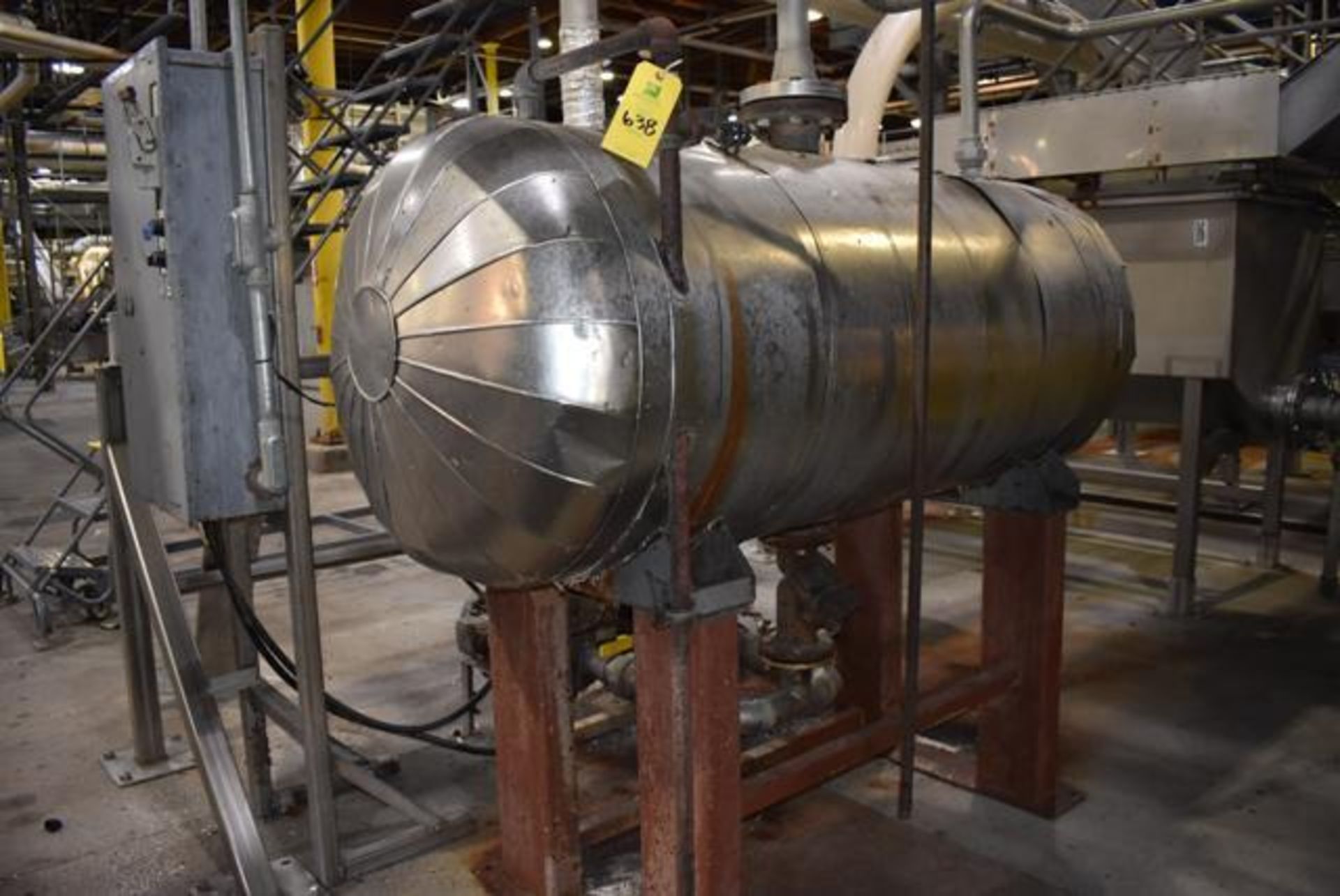 Insulated Tank, Approx. 26 in Diameter x 72 in Length, Steel Base, RIGGING FEE: $350