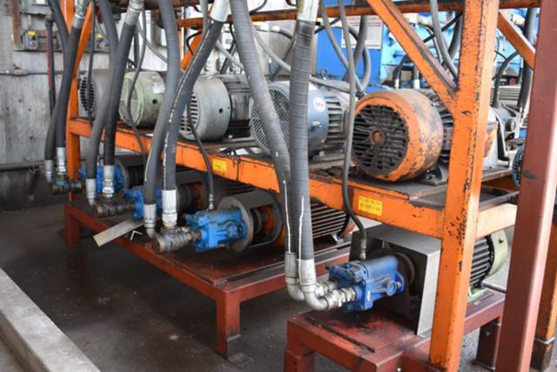 ,Hydraulic Pump Station Consisting of (9) 20 HP Motors , Pumps, (1) 5 HP Motor , Pump, (1) Hydraulic - Image 2 of 3
