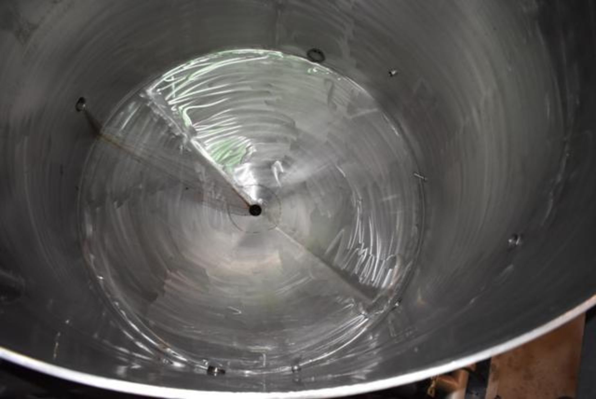 ,Stainless Steel Tank, 6 ft Diameter x 6 ft Depth/Cone Bottom, Rated 1200 Gallon, SS Leg Base, - Image 2 of 2