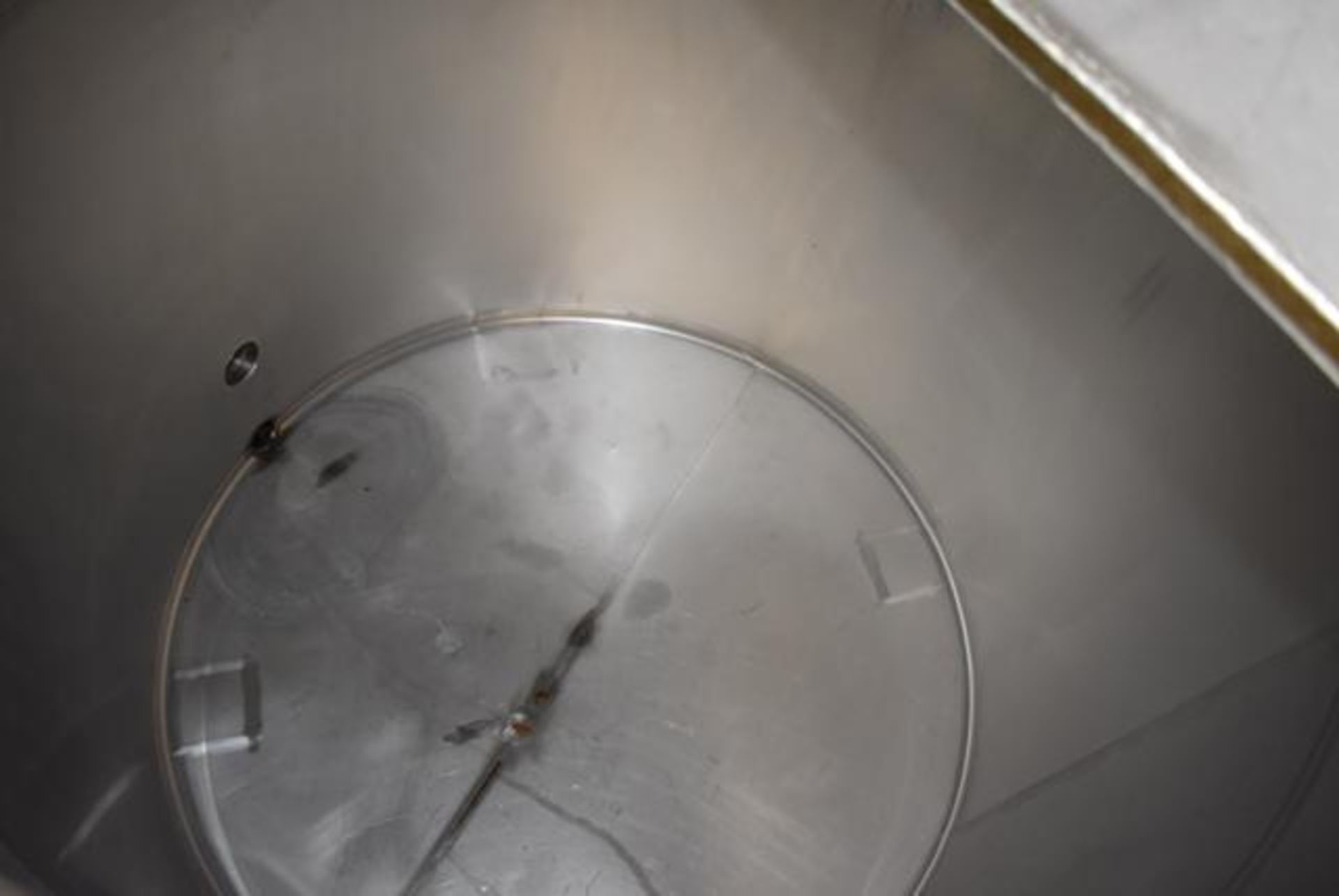 ,Stainless Steel Tank w/Lid, 5 ft Diameter x 6 ft Top-Bottom, Meter, RIGGING FEE: $275 - Image 2 of 2