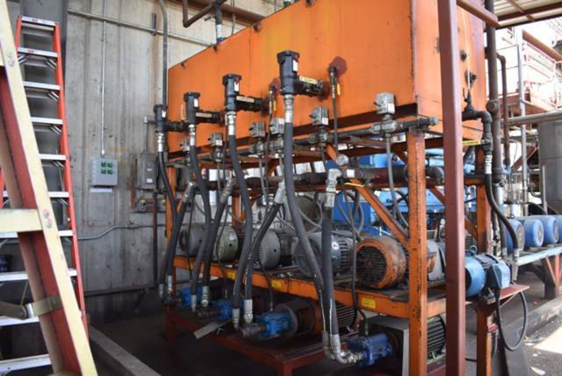 ,Hydraulic Pump Station Consisting of (9) 20 HP Motors , Pumps, (1) 5 HP Motor , Pump, (1) Hydraulic - Image 3 of 3