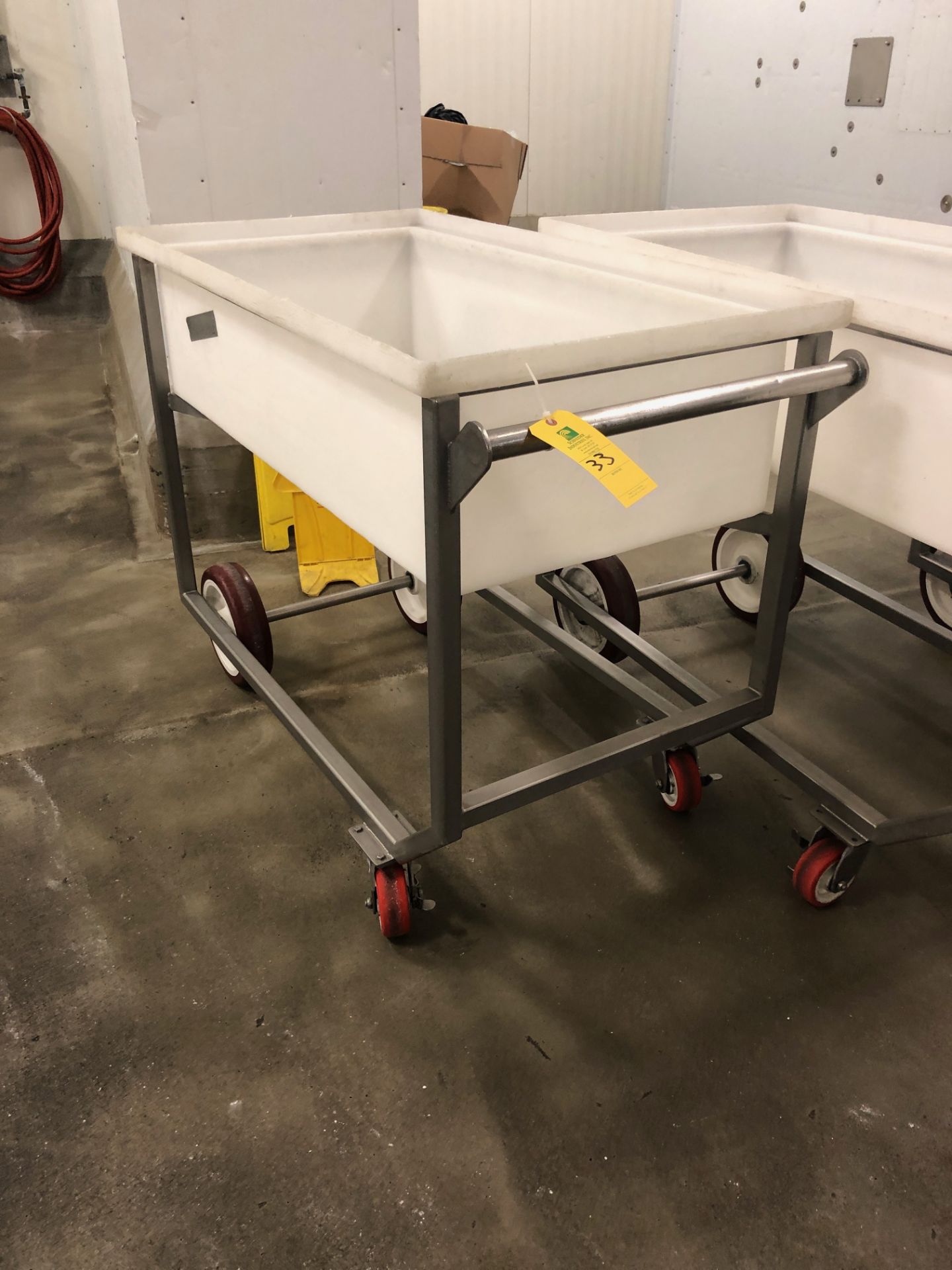 Stainless Steel 4-Wheel Cart, 29" x 52"