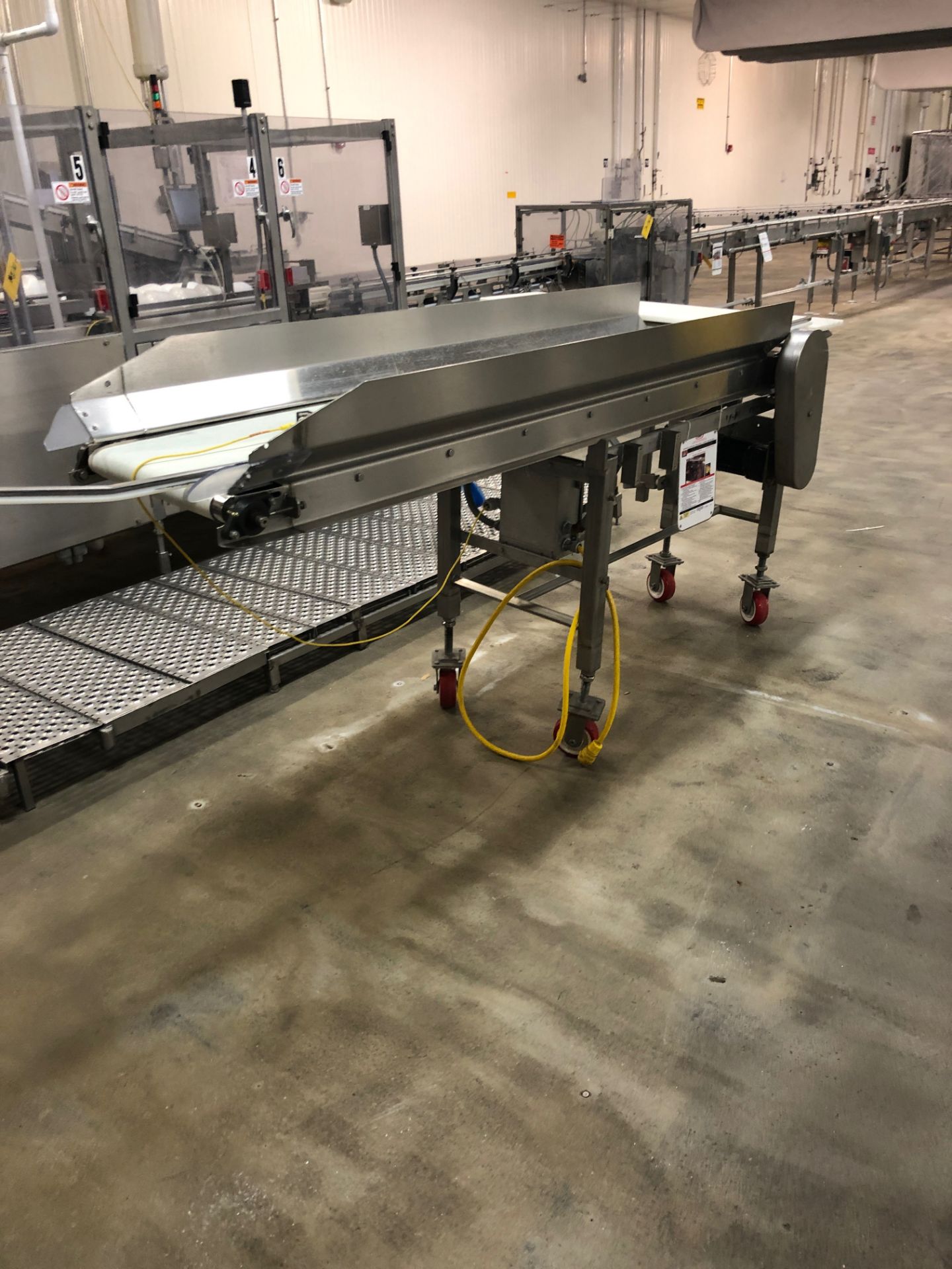 Motorized Belt Conveyor, 16" Wide Belt x 80" Length, 4-Wheel Base - Image 2 of 3