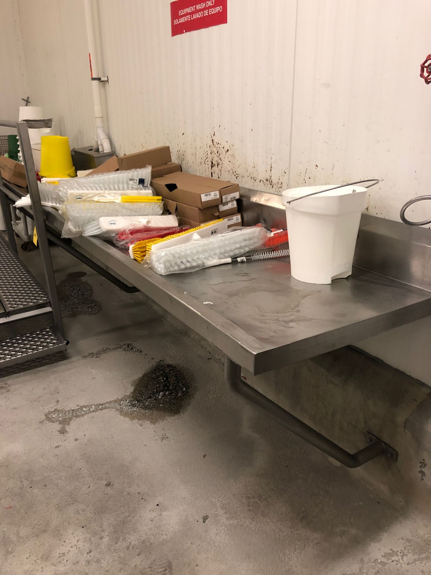 SS Drain Table, 14' Length x 32" Wide - Image 2 of 3