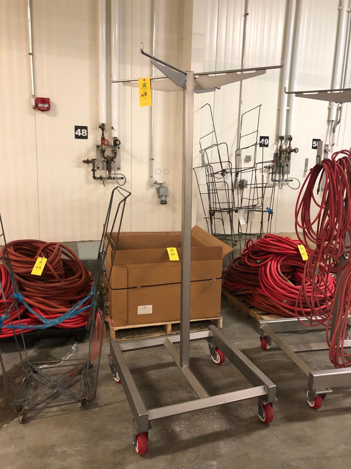 Stainless Steel 4-Wheel Hose Stand