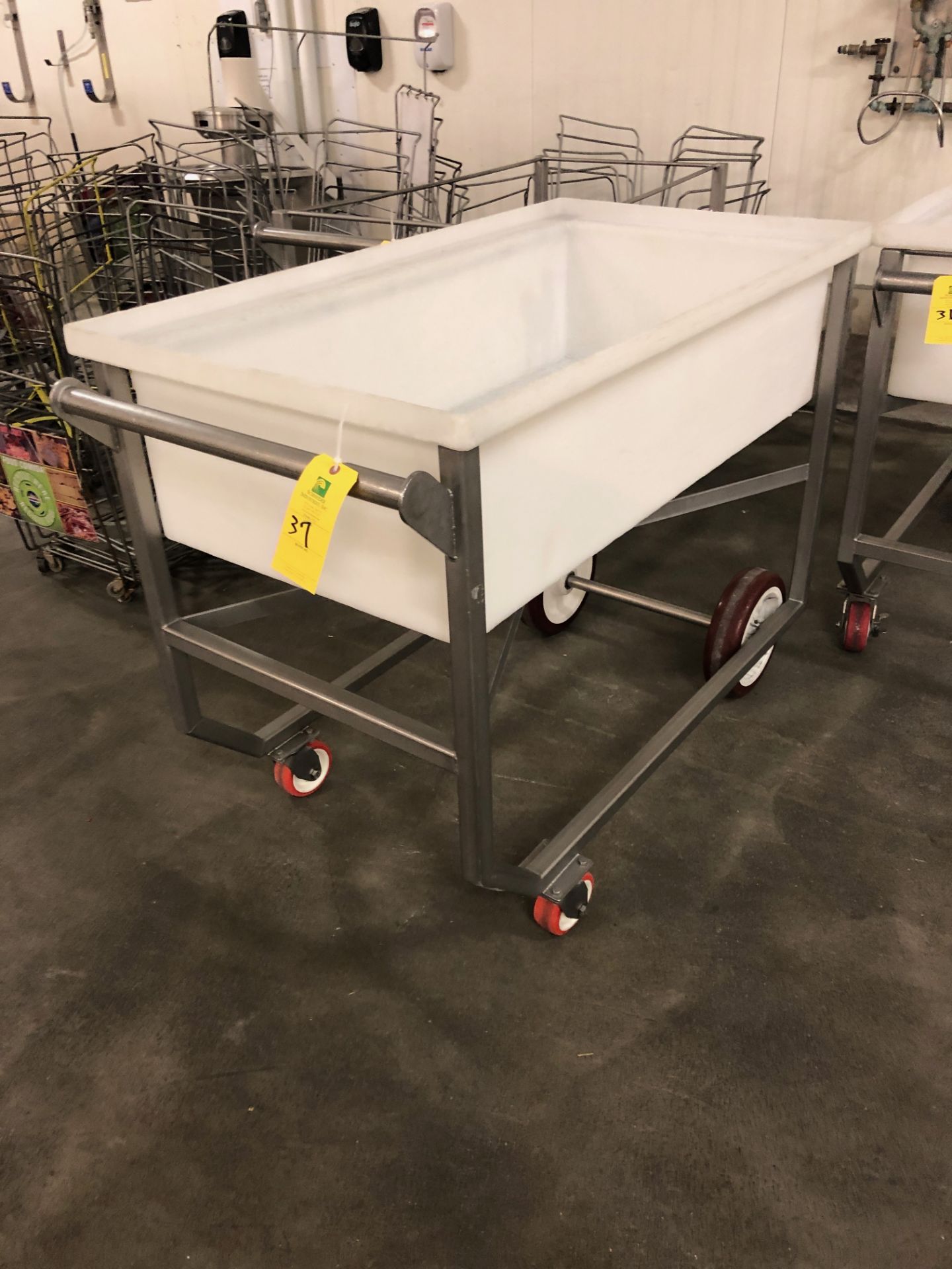 Stainless Steel 4-Wheel Cart, 29" x 52"