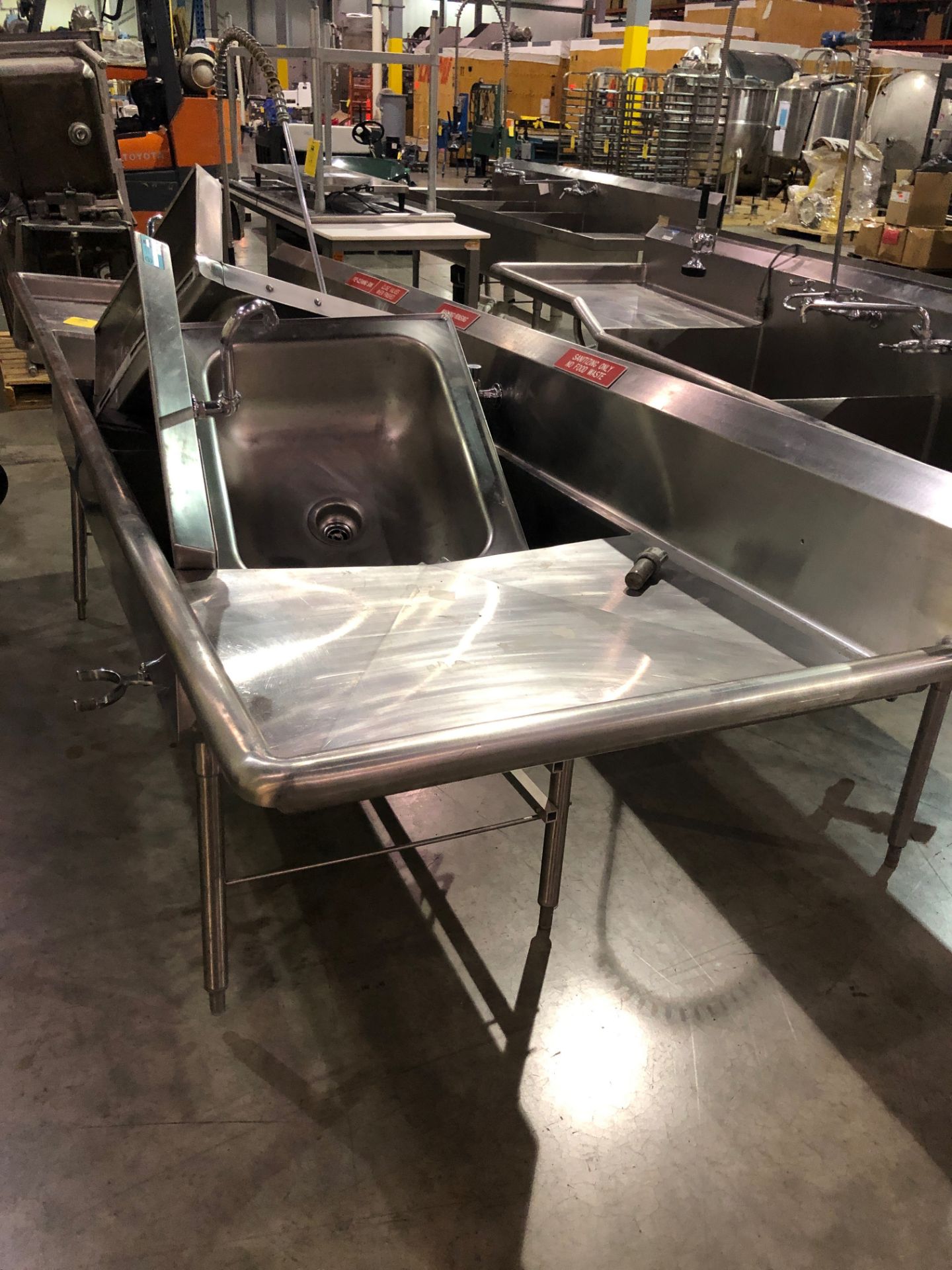 Stainless Sink 2 Compartment Sink Plus 2 Single Compartment Sinks, RIGGING FEE $75