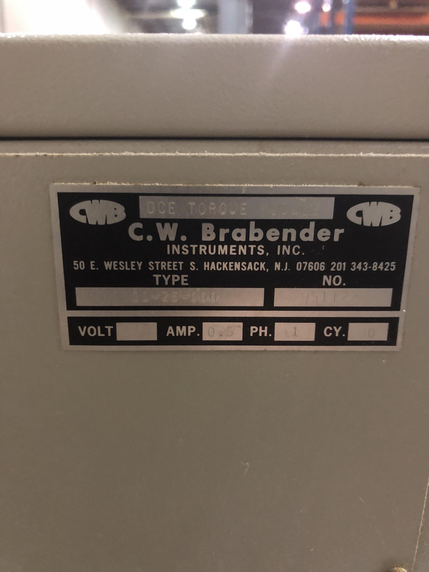 Brabender DO-Corder E 330 With DCE Torque 330 Type 01-25-000 S/N 951122 With Table, RIGGING FEE $100 - Image 4 of 5