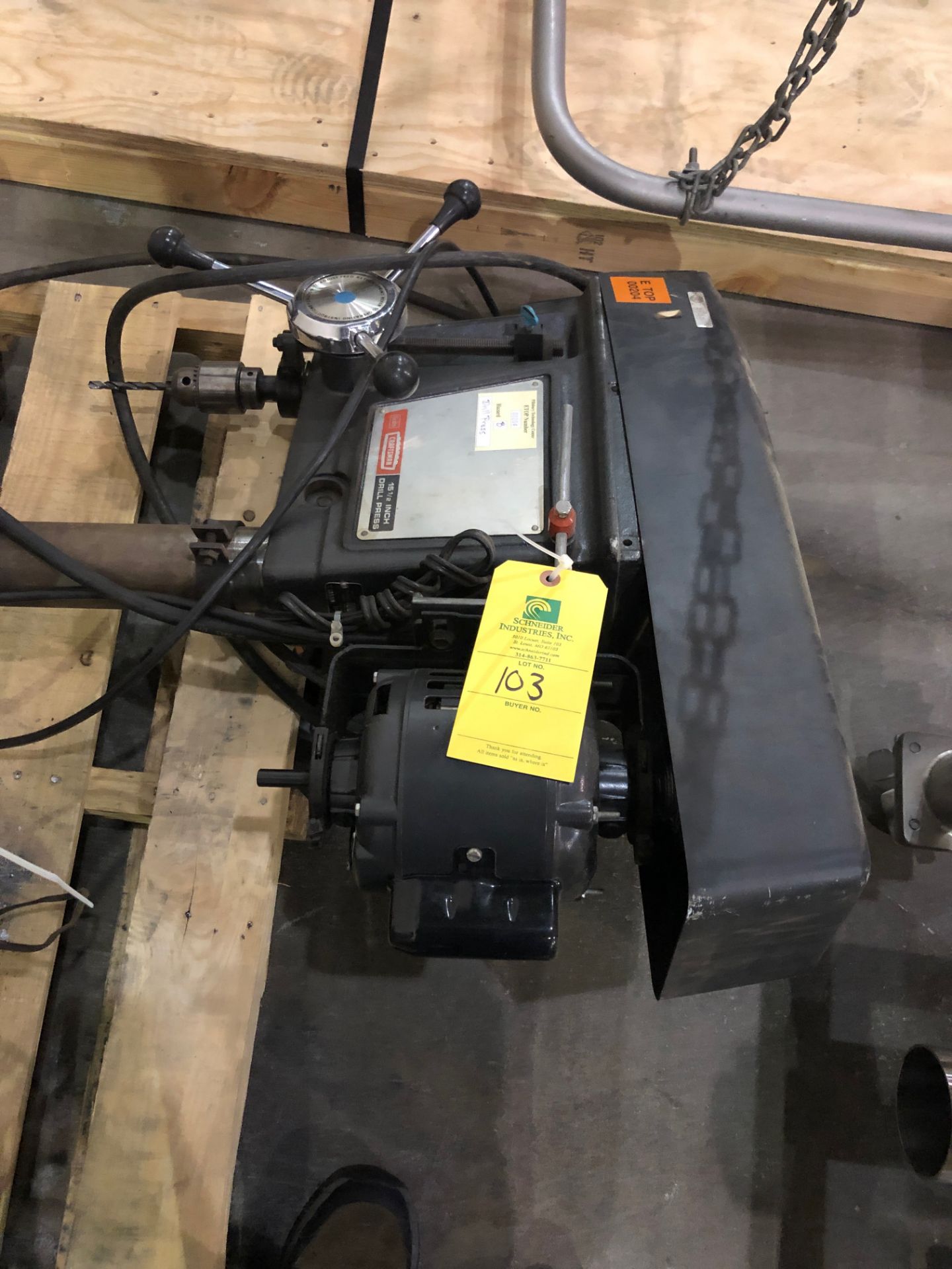 Craftsman 15.5 Inch Drill Press and Dayton Bench Grinder, RIGGING FEE $50 - Image 3 of 5