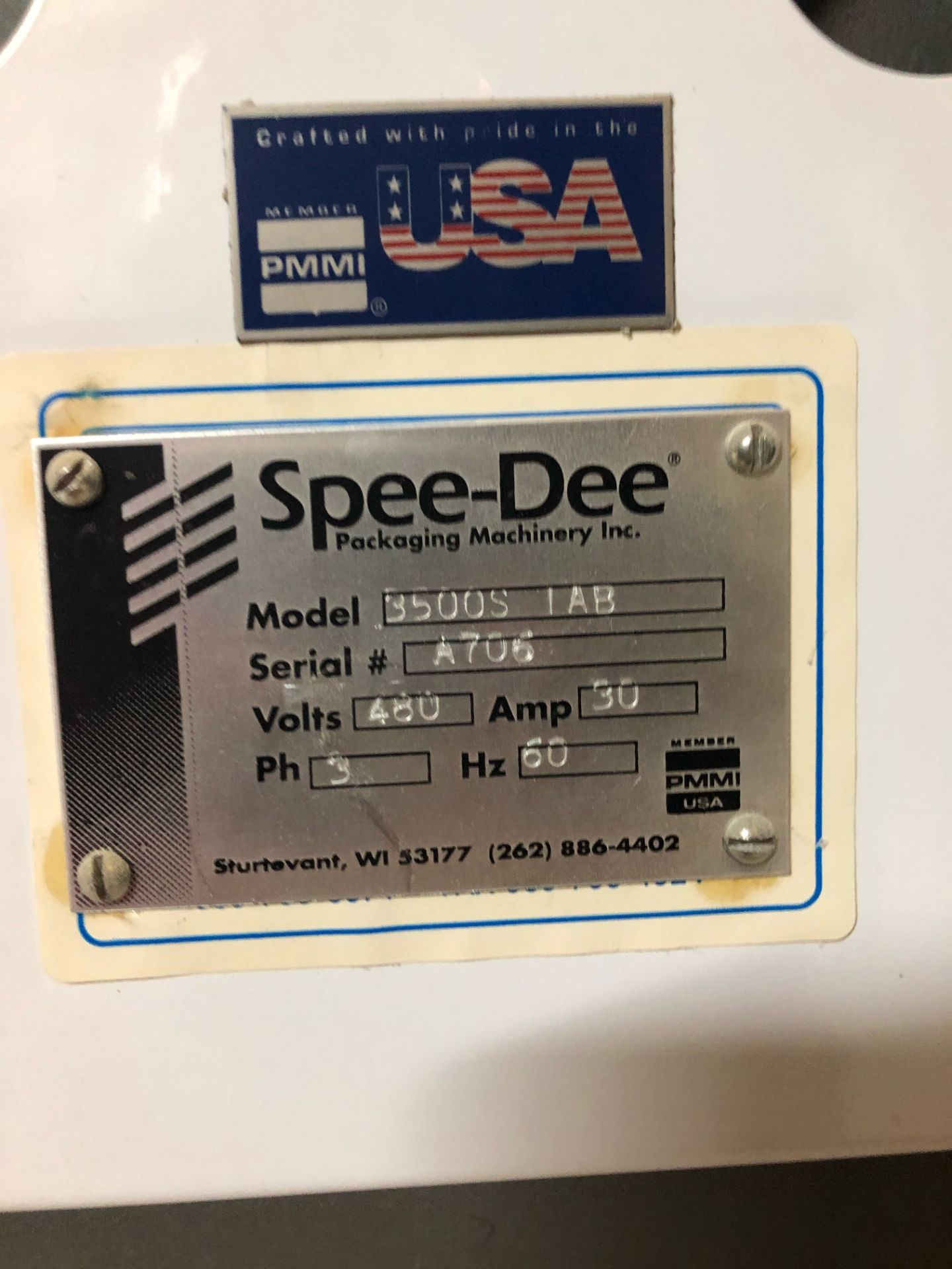 (Located In Kansas City) Speedee Filler Model 3500S 1AB S/N A706, RIGGING FEE $200 - Image 2 of 5