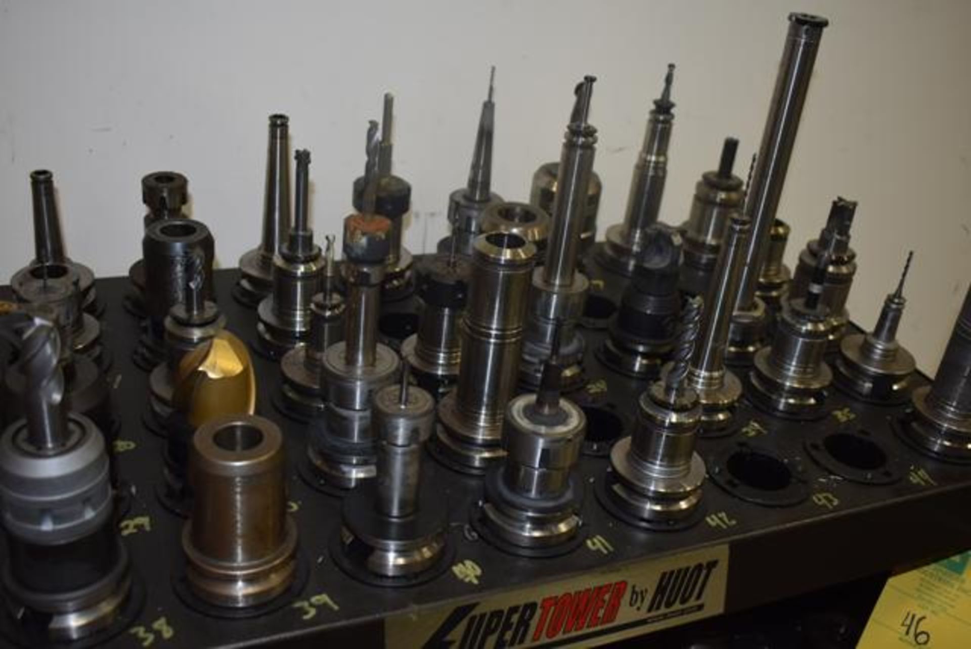 Huot Upper Tower Tool Stand with Contents (Approx. 50), Assorted BT-40 Taper Tool Holders - Image 2 of 2