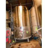 CCS stainless steel tank glycol dimple jacket NOT insulated tank, 4500 gal 93 in diameter x 13 ft