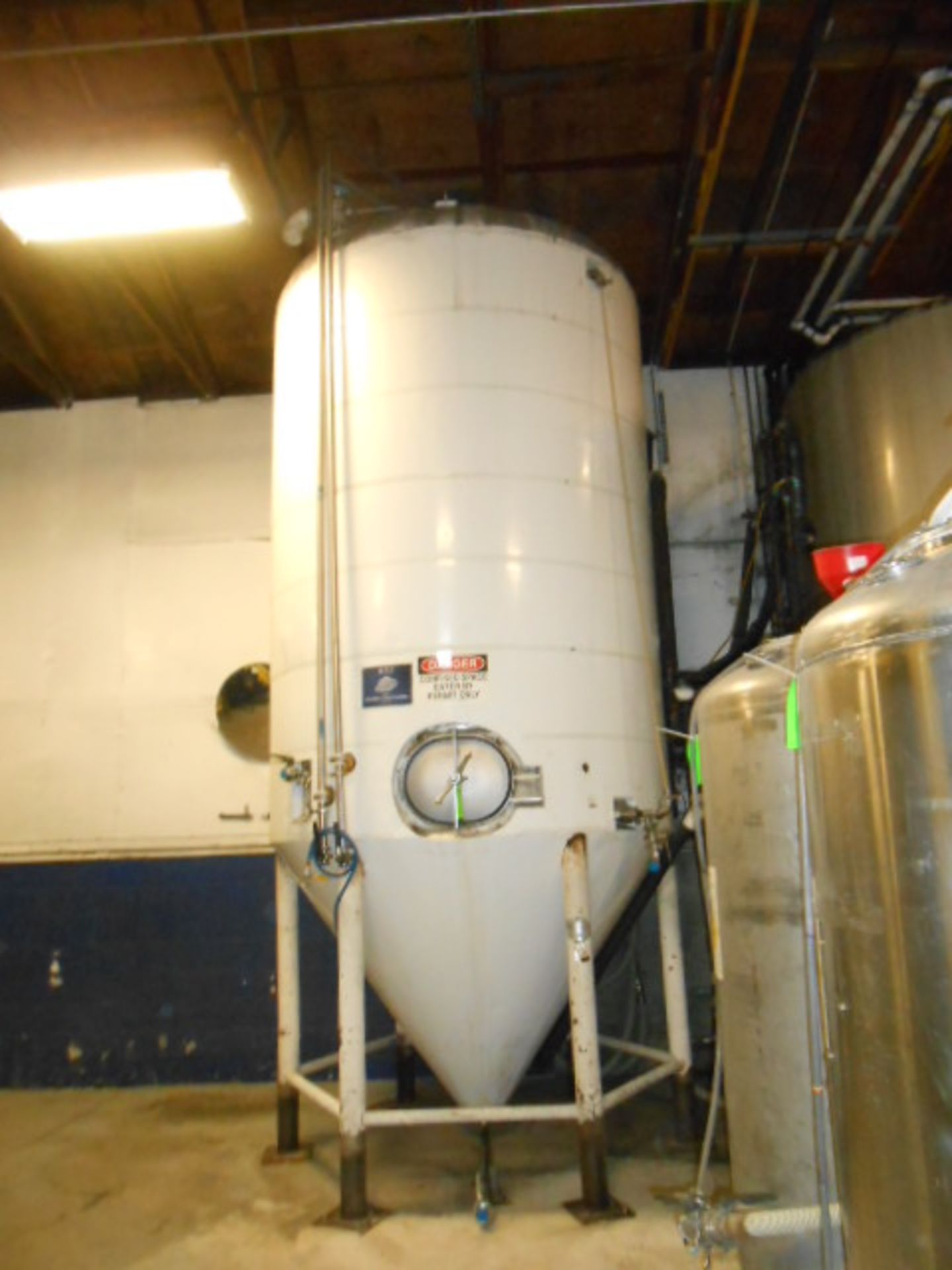 Golden West stainless steel fermentation cone bottom tank glycol jacket with insulated jacket,