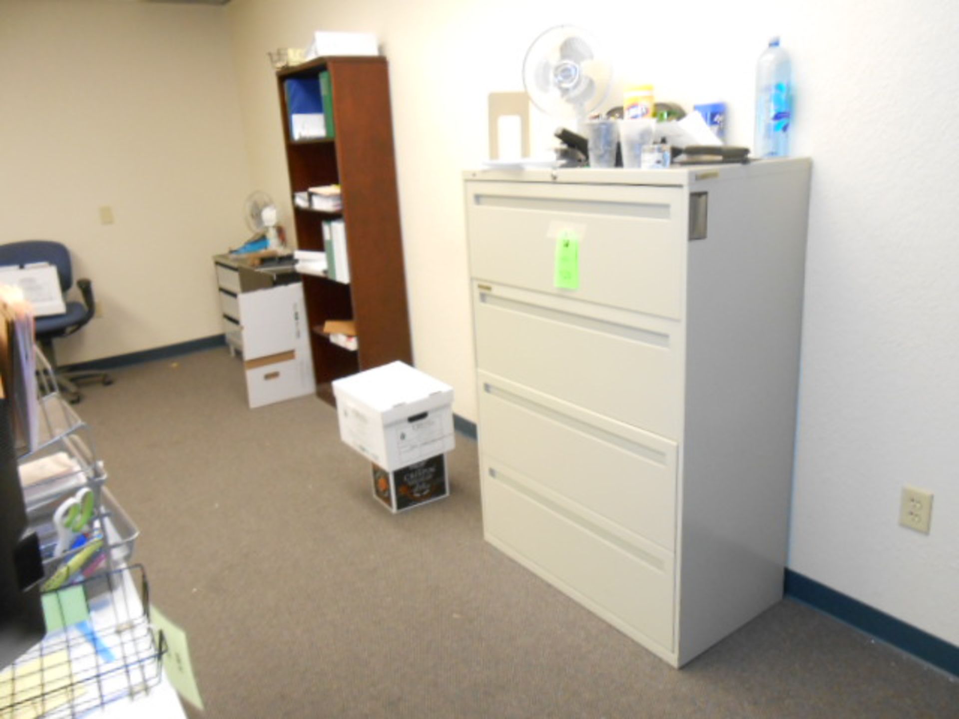 CONTENT of ROOM, filing cabinet, office chairs, desk, __March 27 & 28 pick up only