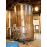 CCS stainless steel tank glycol dimple jacket NOT insulated tank, 4500 gal 104 in. diameter x 12 ft