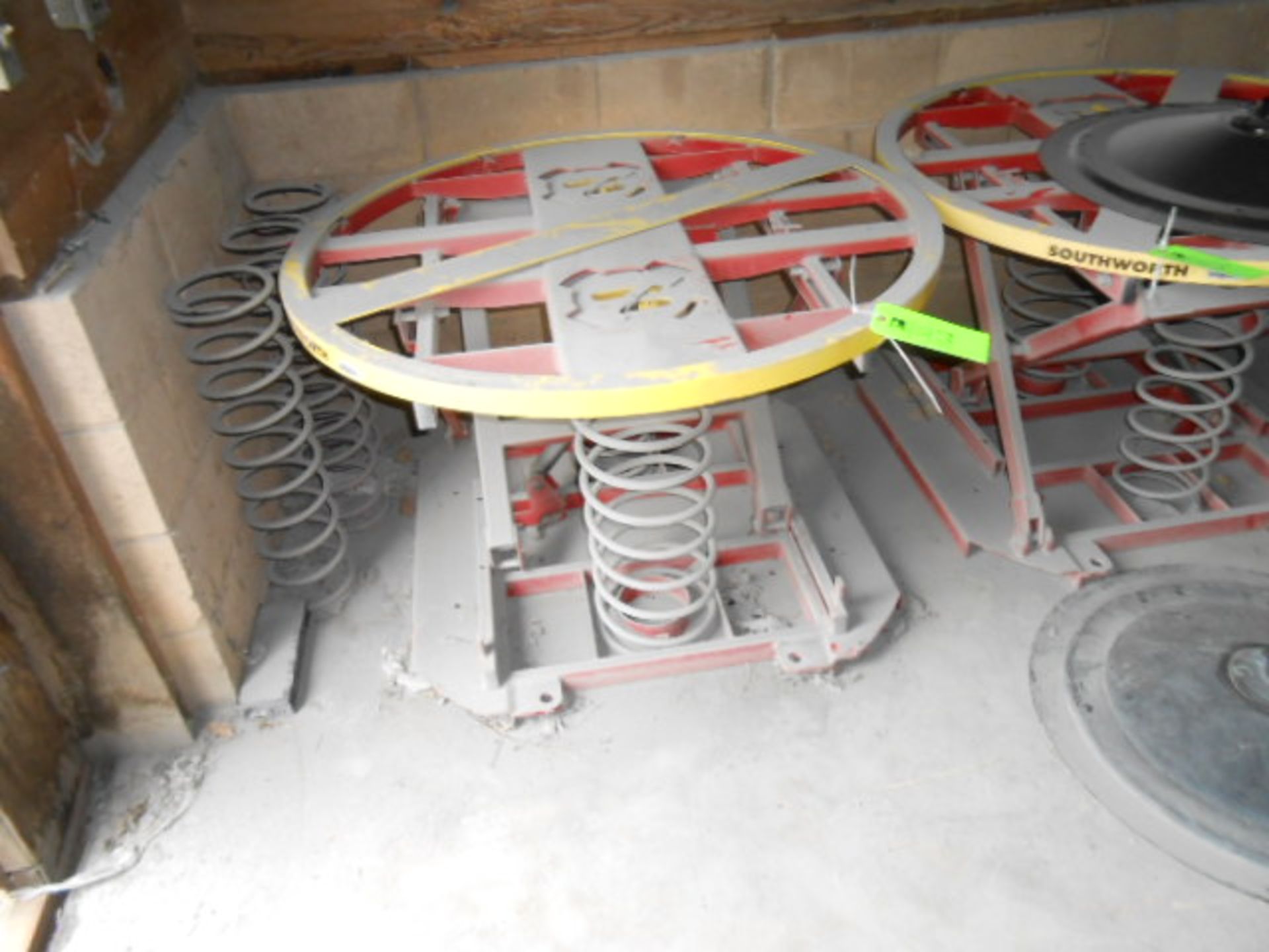 Southworth pallet lift platform with carousel top, 44 in diameter __LOCATED: ON-SITE WAREHOUSE, MAIN