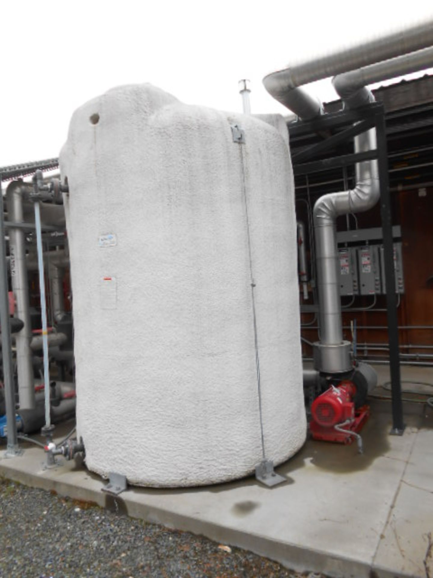 Poly -Processing Co glycol holding tank, 80 in diameter x 104 in hgt __LOCATED: OUTSIDE BEHIND