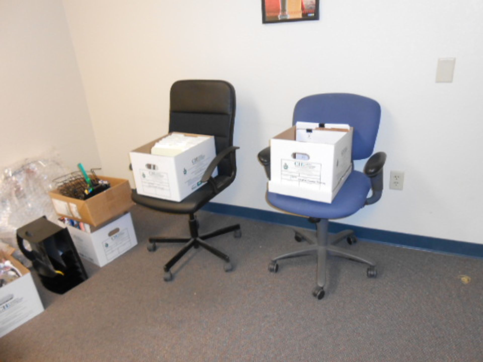 CONTENT of ROOM, filing cabinet, office chairs, desk, __March 27 & 28 pick up only - Image 3 of 3