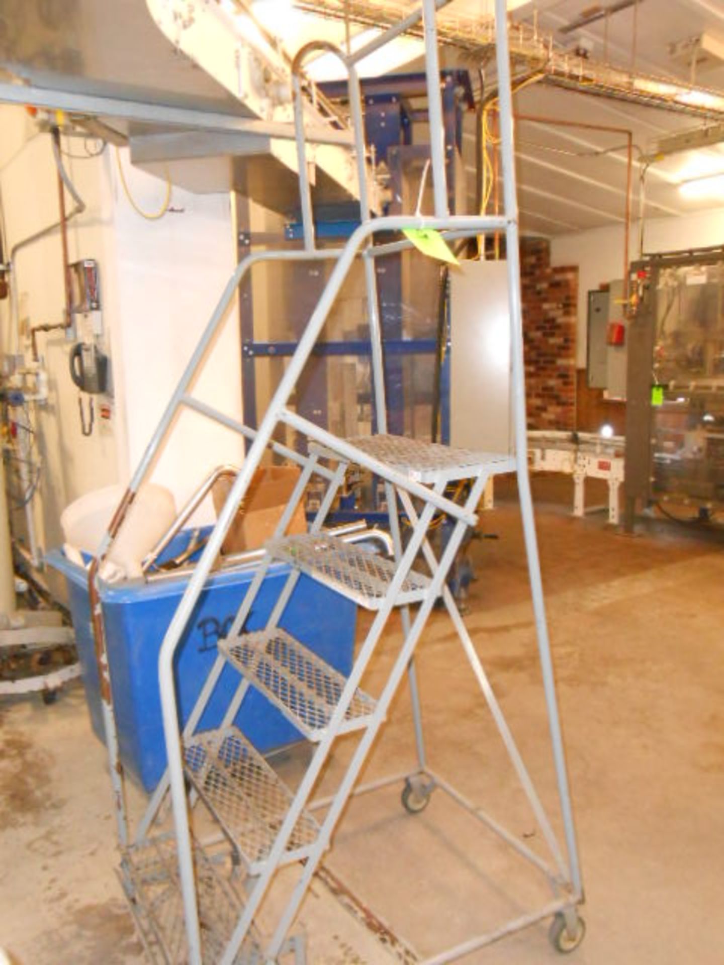 Metal construction portable stair, 50 in hgt __LOCATED: MAIN CIDERY CP-1C AREA ***NOTE FROM