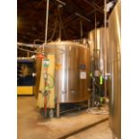 Sound Brewing stainless stain glycol dimple jacketed and insulated jacket tank with manway on top,