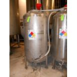 Stainless steel caustic tank, 45 in diameter x 6 ft hgt __LOCATED: MAIN CIDERY CP-1C AREA ***NOTE