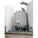 Stainless steel blending tank glycol jacket with insulated jacket, 4500 gal cap, 12 ft diameter x 12