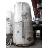 Stainless steel fermenting tank glycol jacket with insulated jacket, 10,000 gal, 13 ft diameter