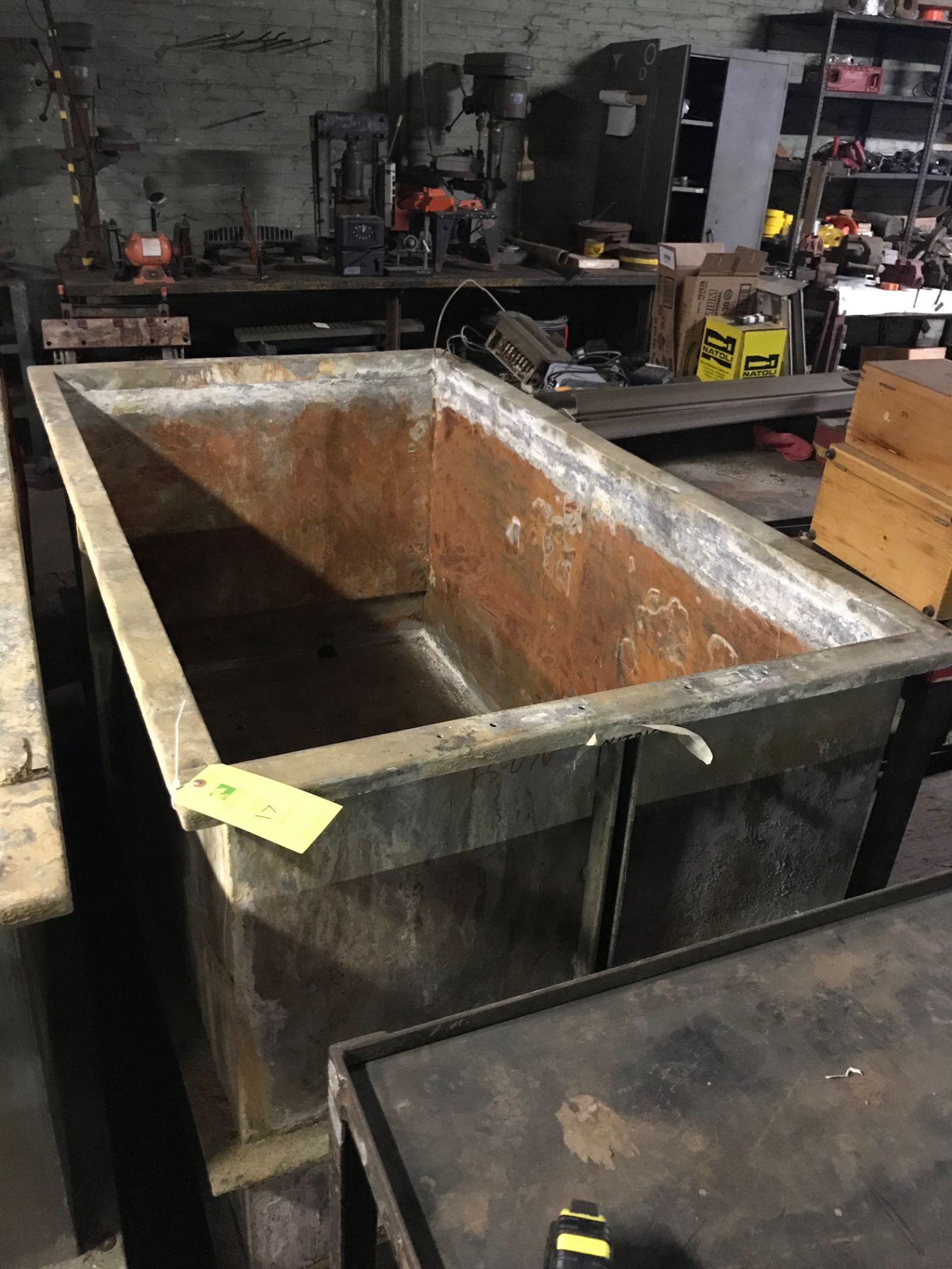 Galvanized Steel Vat, 77 Inches Long x 44 Inches Wide x 3 Feet Deep