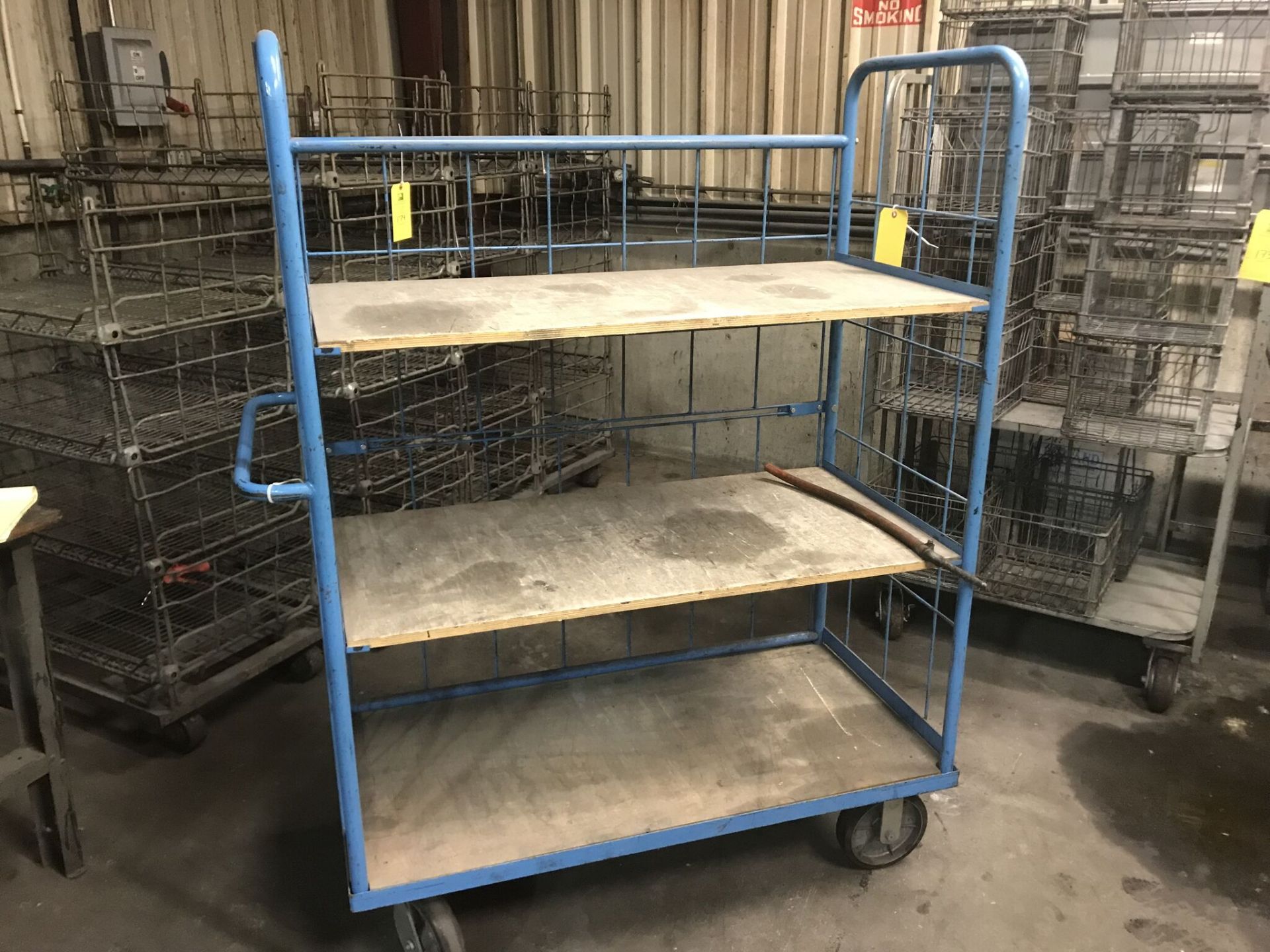 Blue Rolling Shop Cart