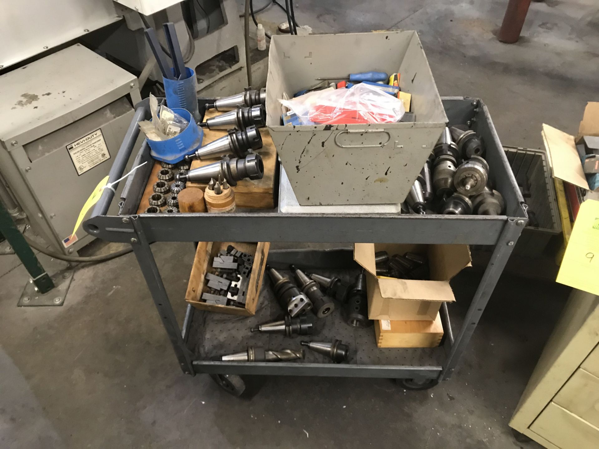 Tool Cart, Includes All Tools & CAT40 Tool Holders On Cart (Milling Tooling For HAAS Lots 4 & 16)