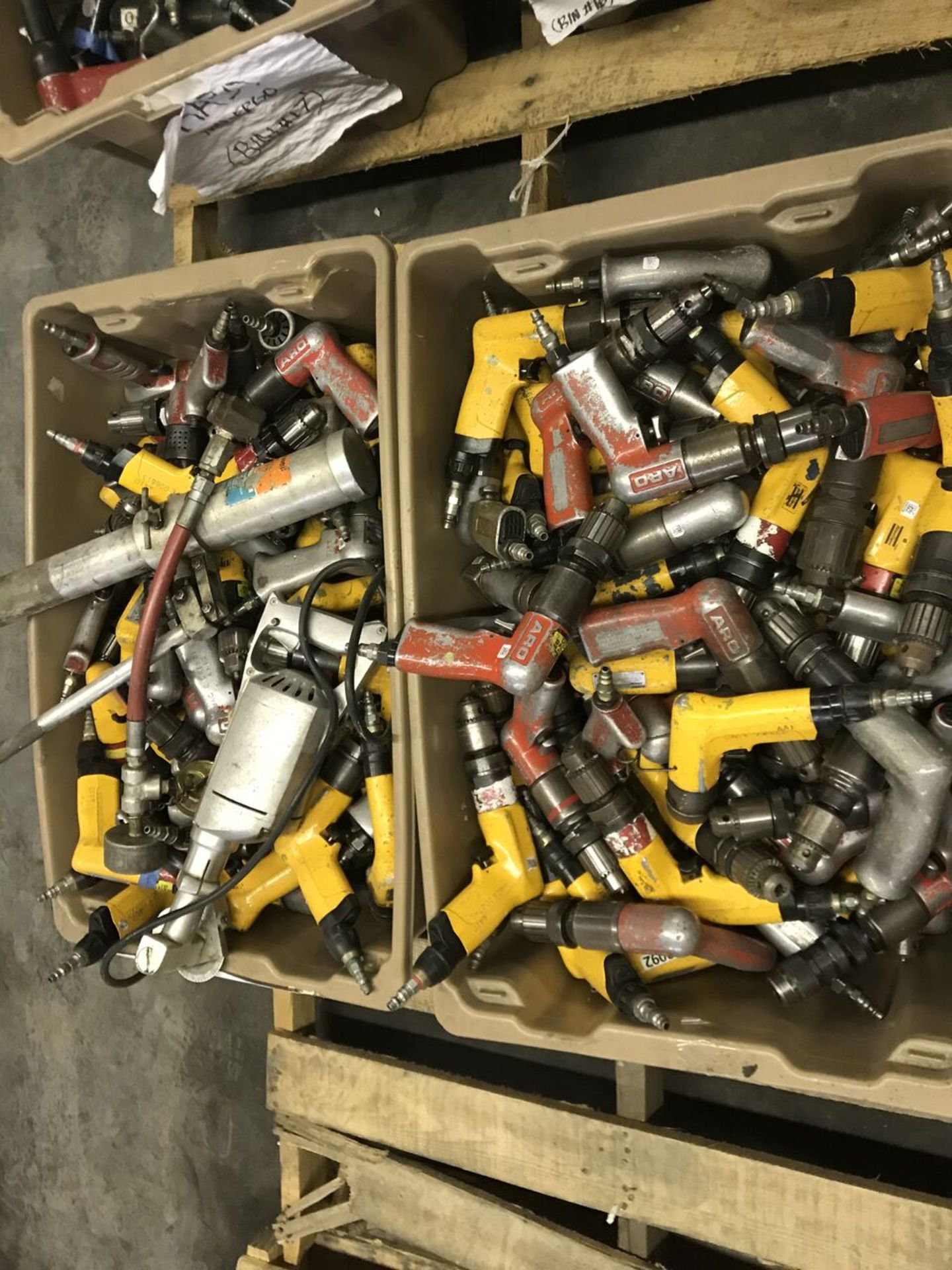 (7) Boxes of ARO Pneumatic Hand Tools; Rigging Fee: $90