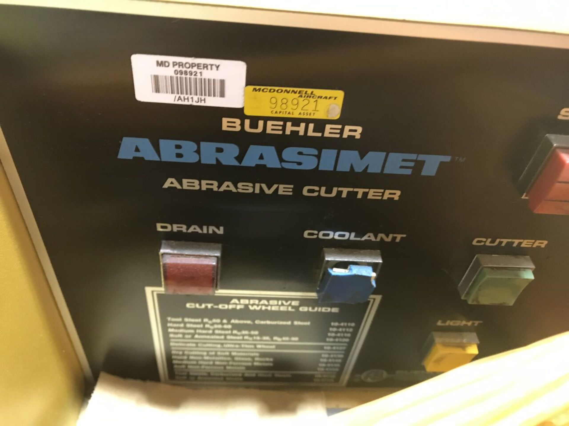 Buehler Abrasive Cutter; Rigging Fee: $50 - Image 3 of 3