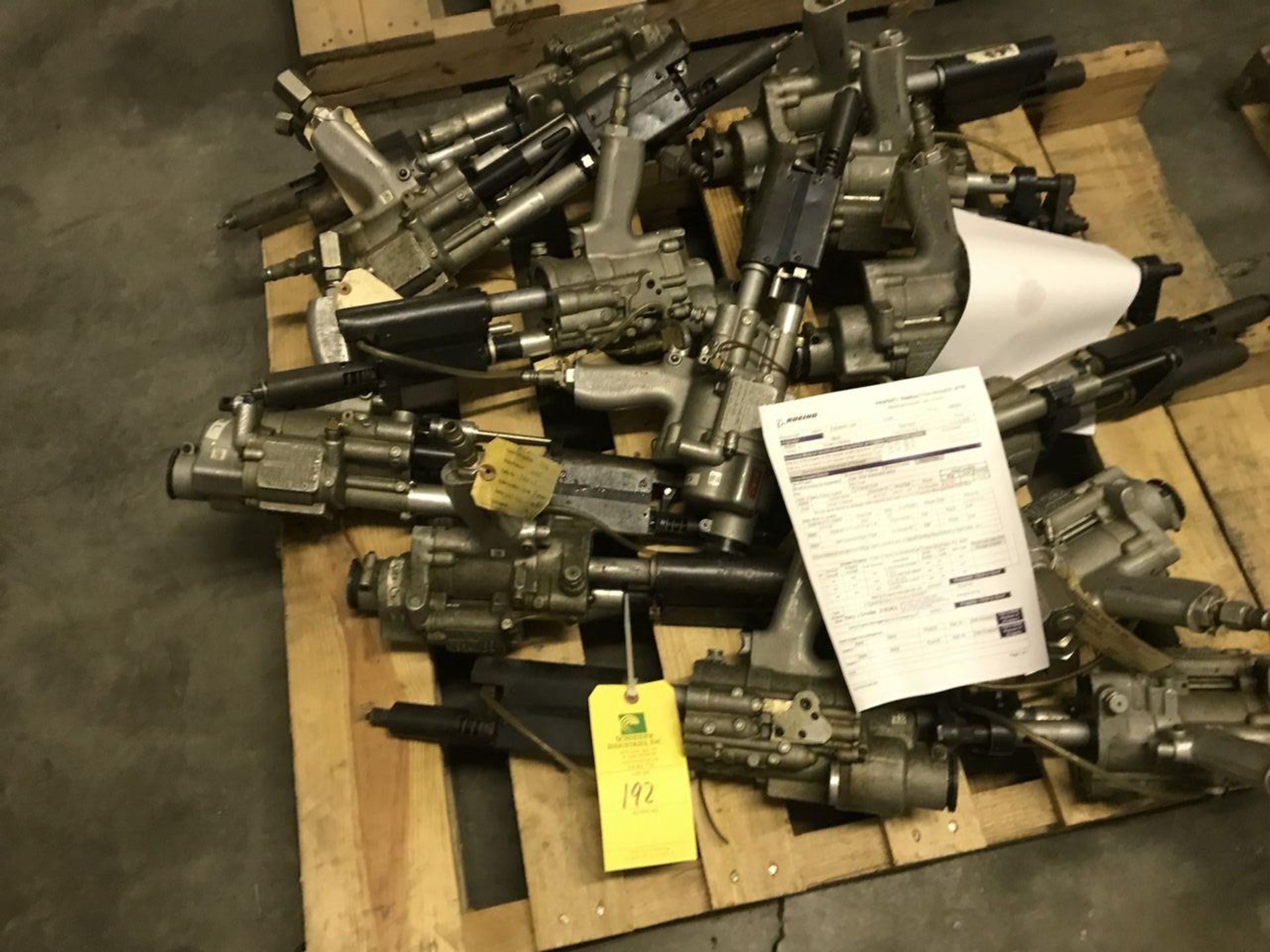 Pallet of Pneumatic Hand Tools; Rigging Fee: $50