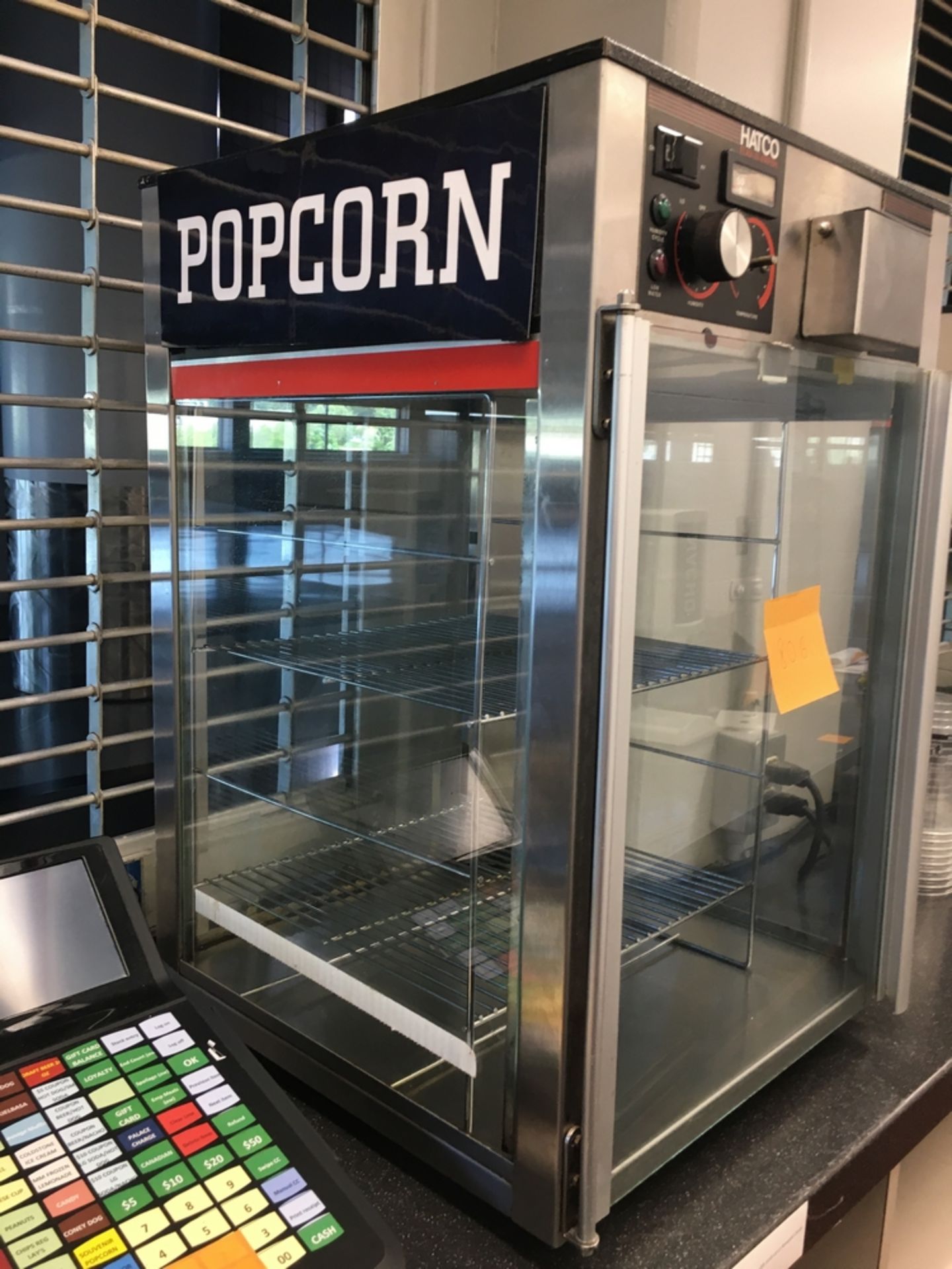Popcorn warmer, Latco, 1 1/2 x 1 1/2 x 2 ft Located: Palace Grill Bar Asset #: N/A ***NOTE from