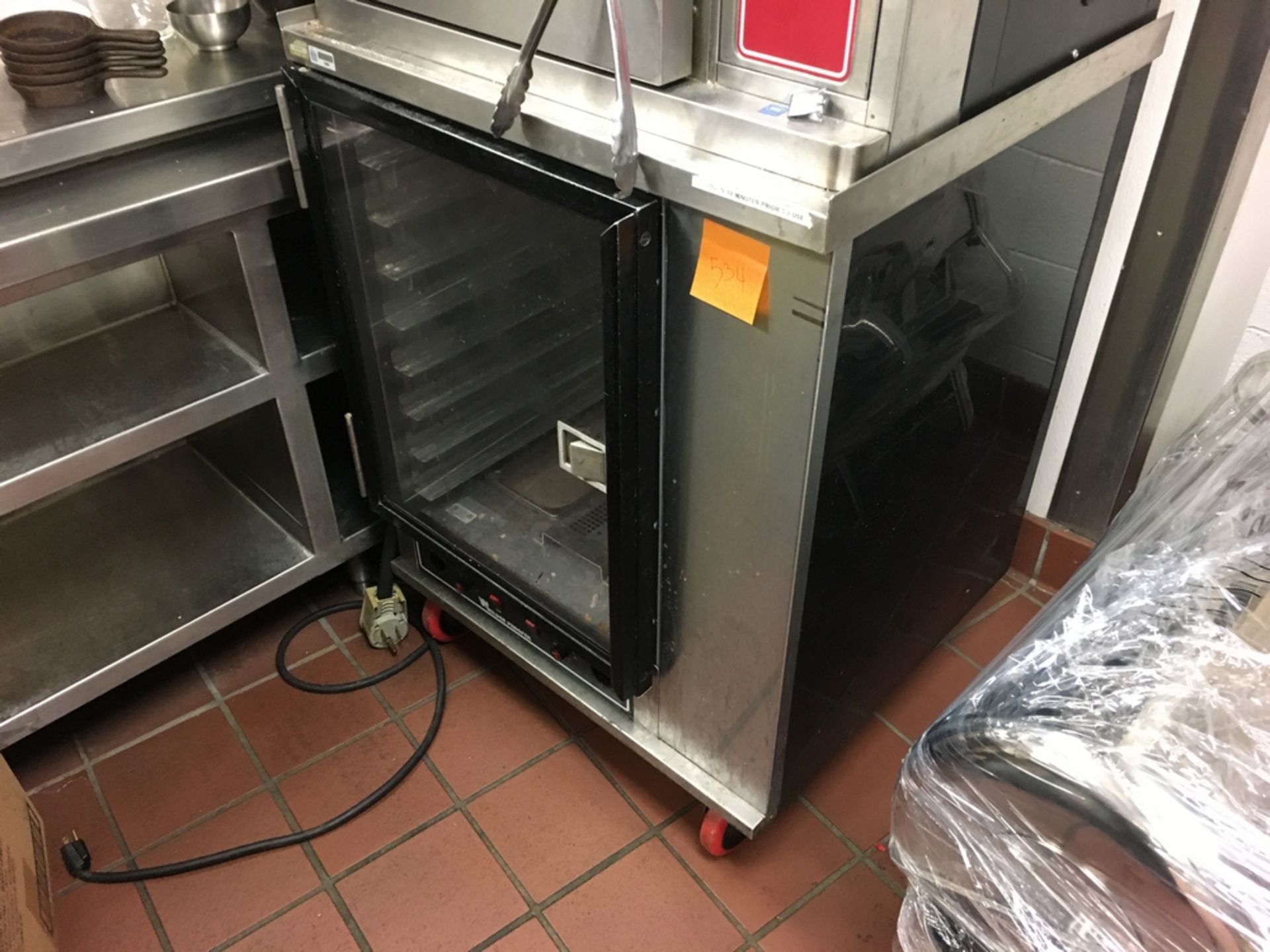 SS Proofer, Wilder, 2 1/2 ft x 2 1/2 ft x 3 ft t Located: Main Kitchen, adjacent to Palace Grill