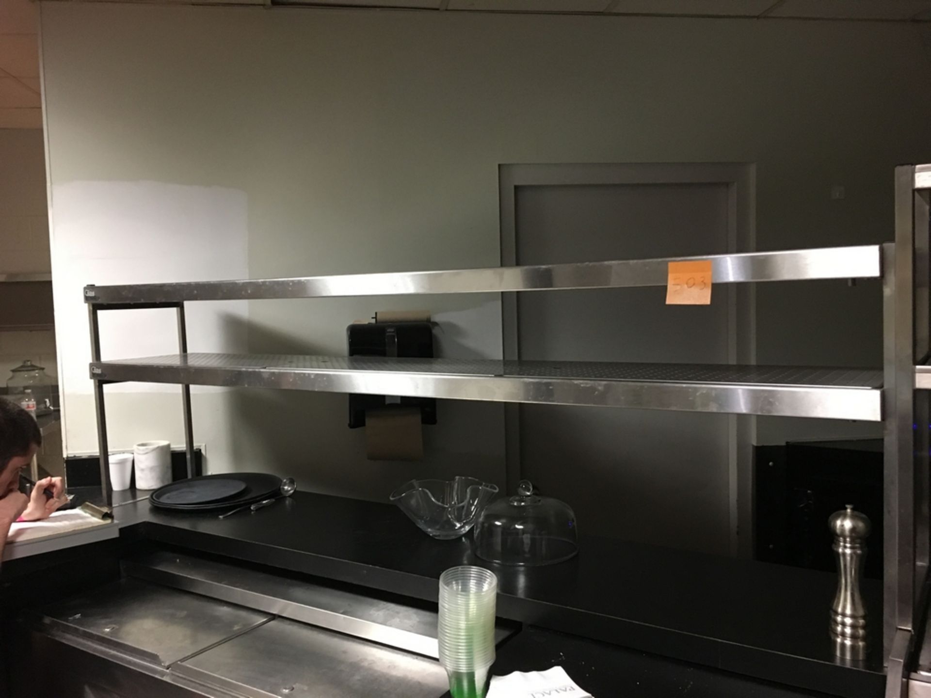 SS Shelf, 7 ft x 2 ft x 2ft Located: Main Kitchen, adjacent to Palace Grill Asset #: N/A ***NOTE