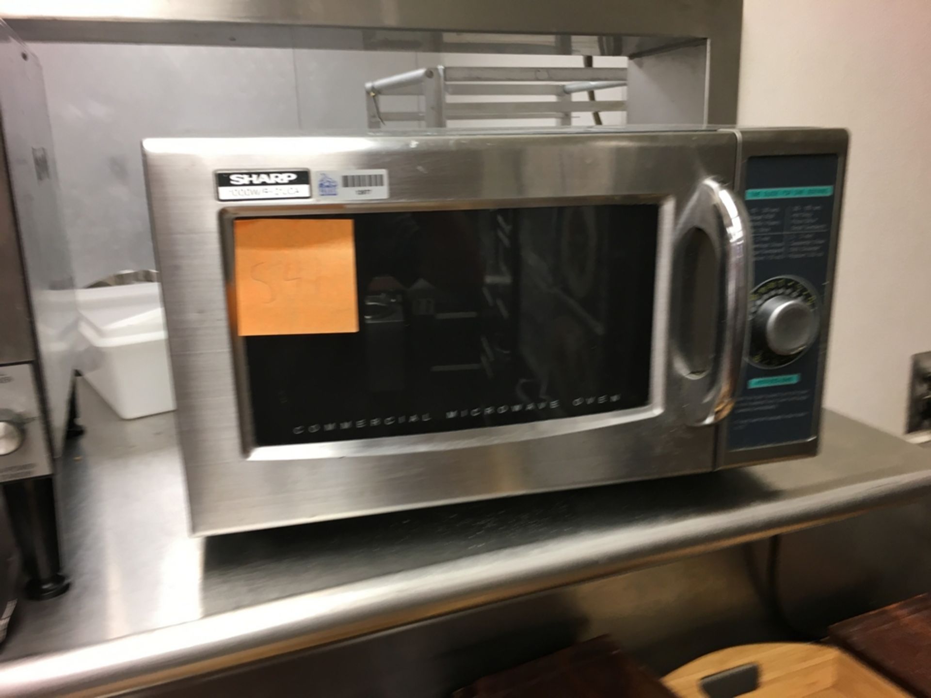 SS Microwave, Sharp Located: Main Kitchen, adjacent to Palace Grill Asset #: 12977 ***NOTE from