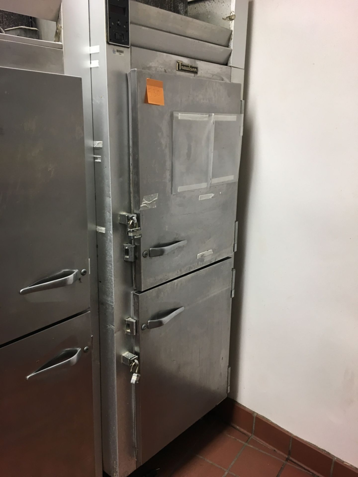 SS Refrigerator, Traulsen, 3 ft x 3 ft x 7 ft Located: Main Kitchen, adjacent to Palace Grill