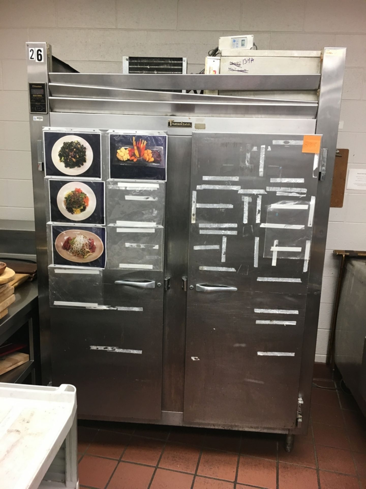 SS Refrigerator, double door, Traulsen, 5 ft x 3 ft x 7 ft Located: Main Kitchen, adjacent to Palace