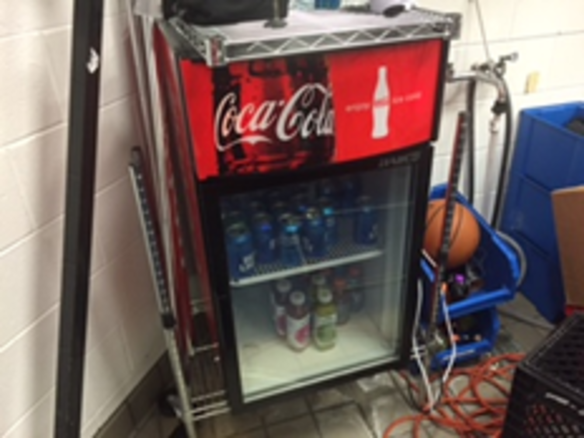 Refrigerator LOT OF: 1 qty: Coca-Cola Cooler Palace Pistons Locker Room Kong's Equipment Room ***