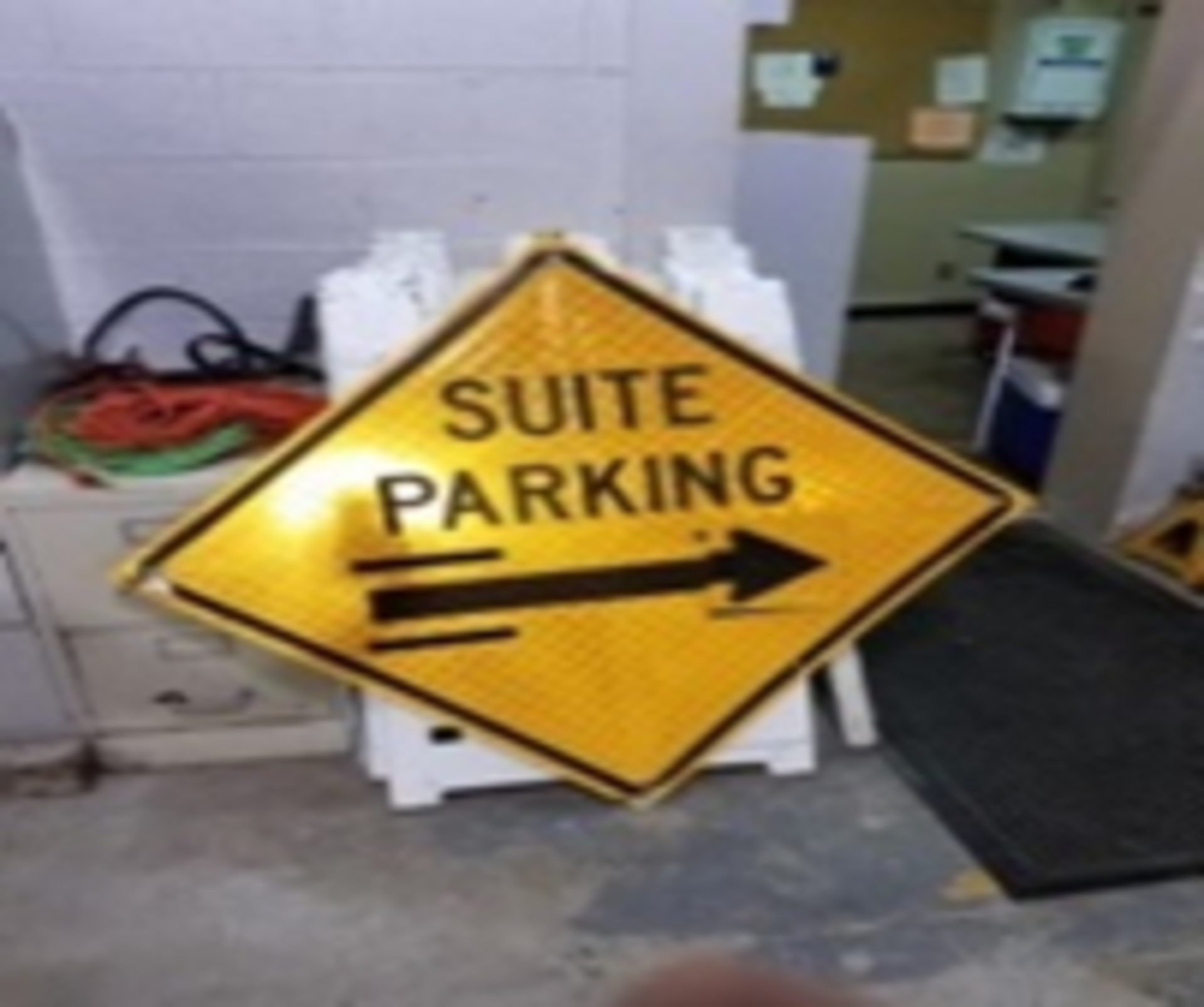 Parking Bldg: LOT OF: 4 qty: Signs Suite Parking Harmon Building ***NOTE from Auctioneer: Removal