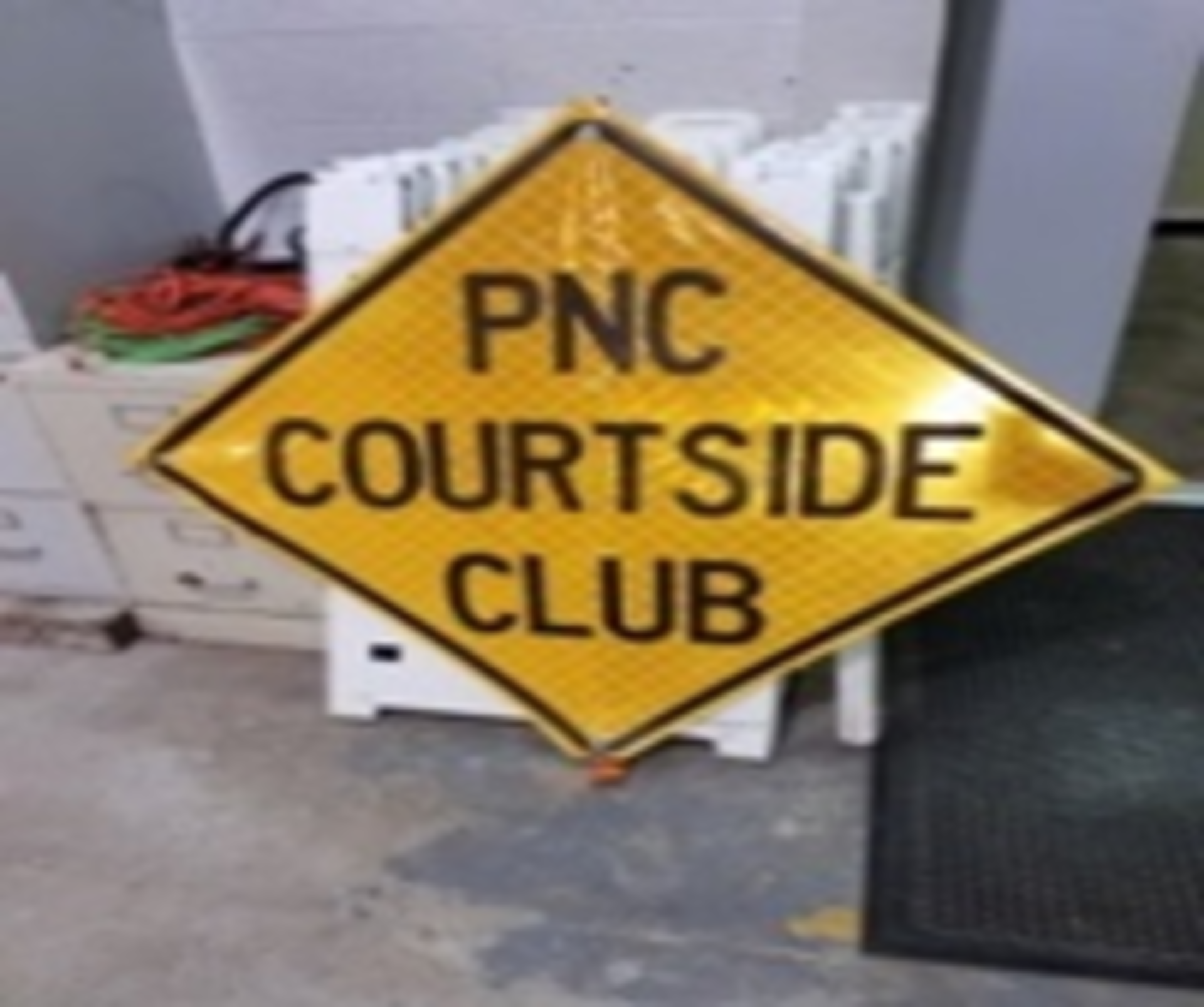 Parking Bldg: LOT OF: 1 qty: Signs PNC Courtside Club Harmon Building ***NOTE from Auctioneer: