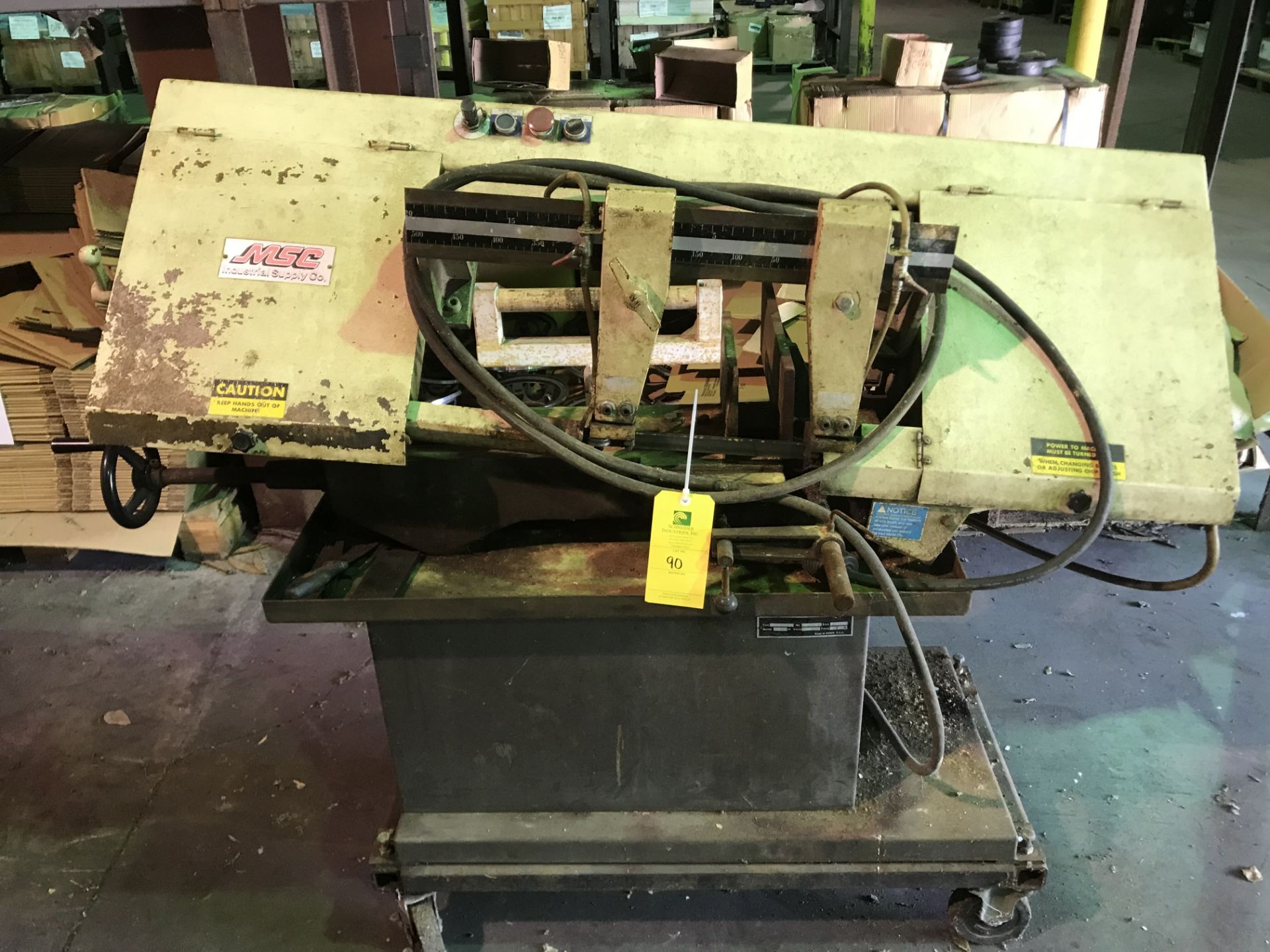 Band Saw, MSC Type #09518895, Model 872129, 2HP, Three Phase 230 Volts