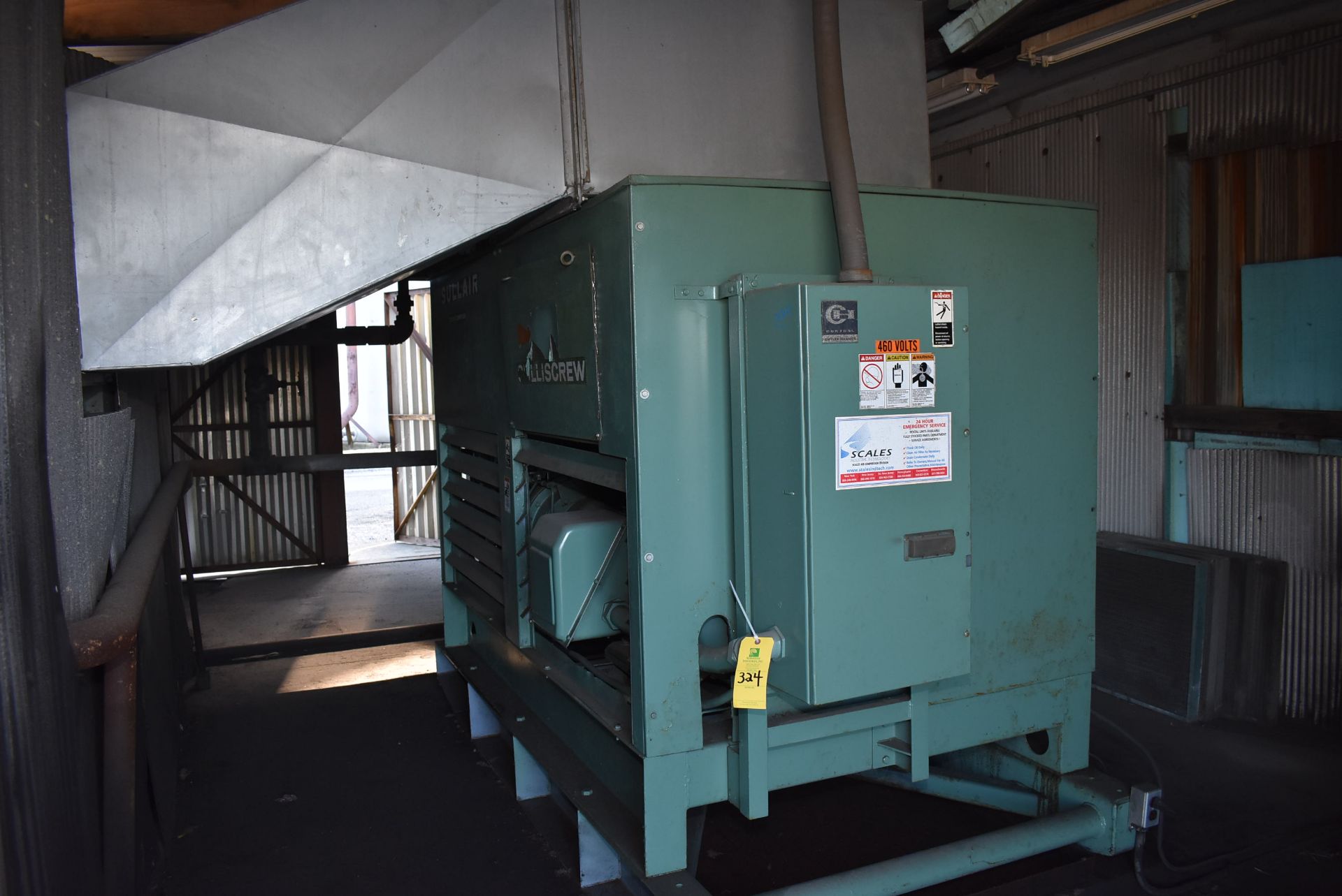 Sullair Sulliscrew Model #20-125L Rotary Screw Air Compressor, SN 03-55186 (4524 Hrs. Indicated) - Image 2 of 3