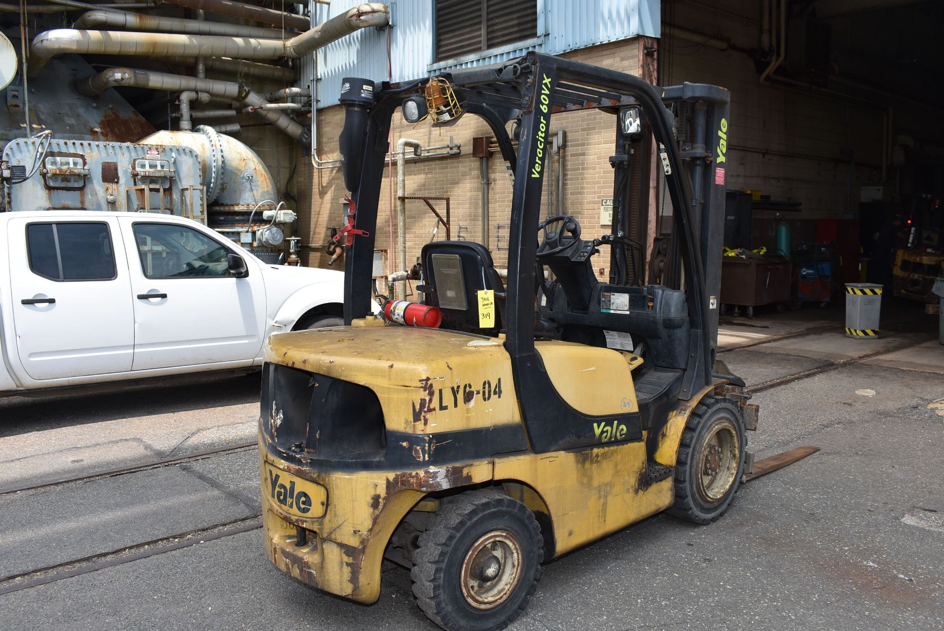 Yale Diesel Operated Forklift, Model #GDP060VXEXAE091, SN B875B12021E, Rated 6000 lbs. Lift