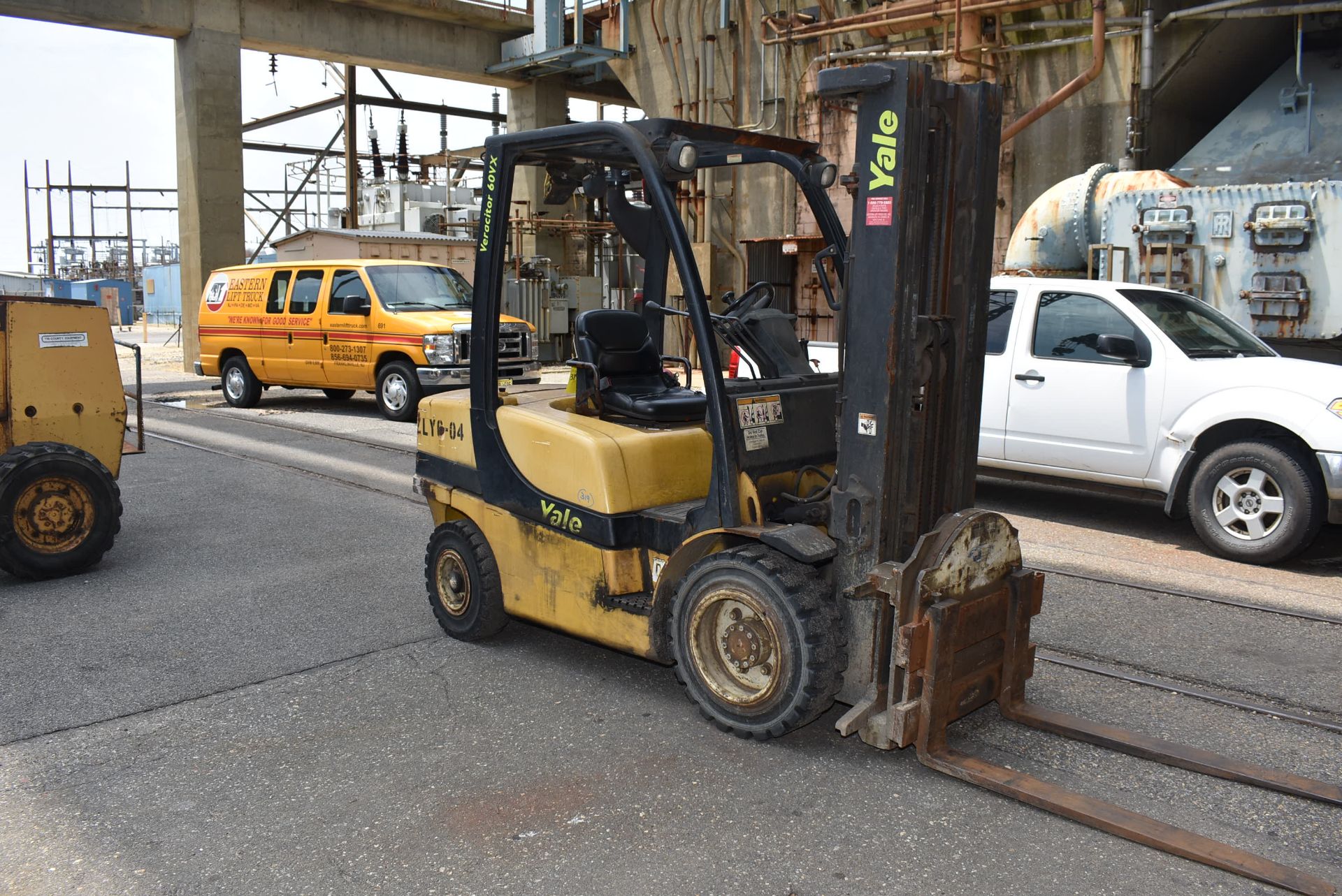 Yale Diesel Operated Forklift, Model #GDP060VXEXAE091, SN B875B12021E, Rated 6000 lbs. Lift - Image 2 of 4