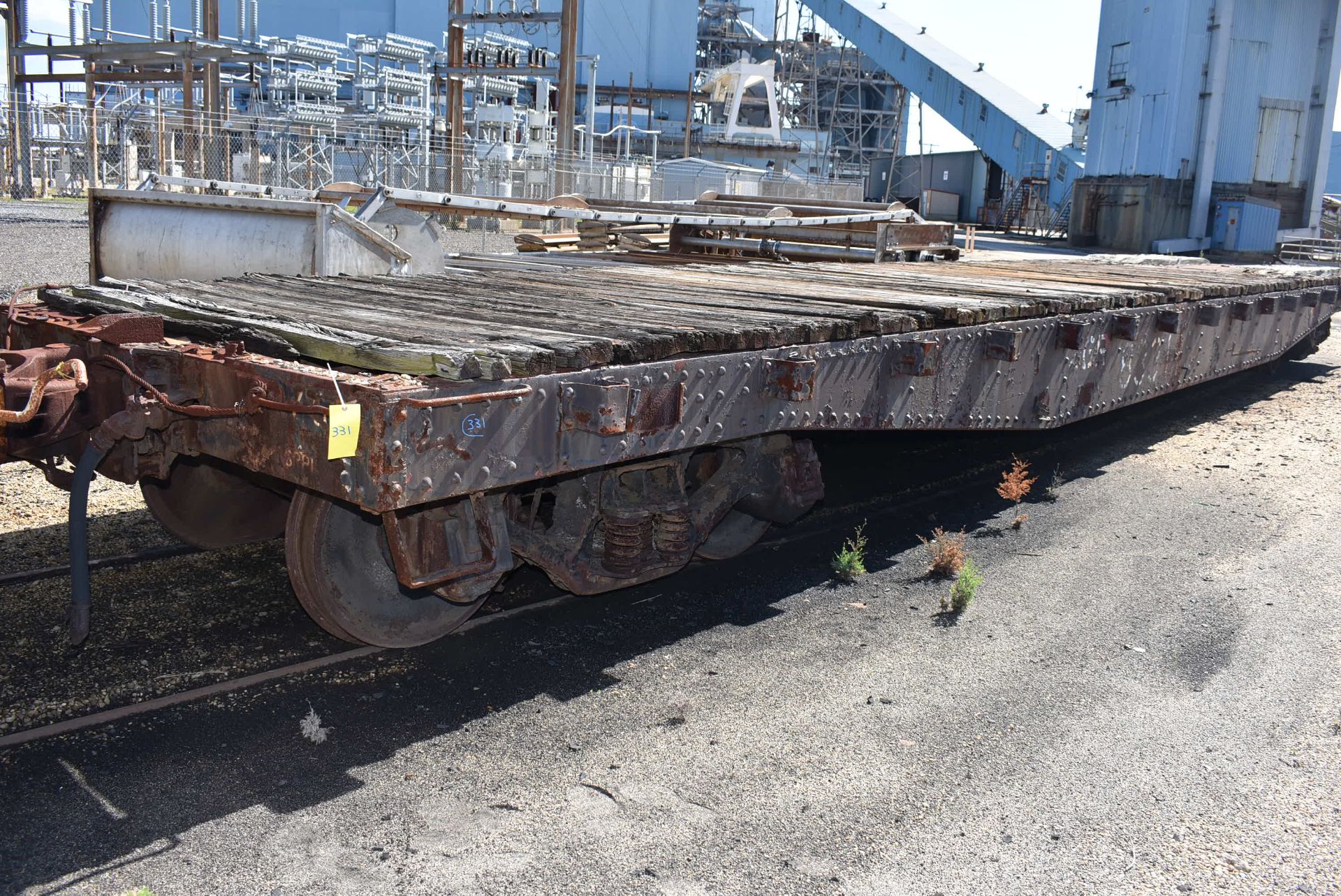 Flatbed Rail Car, Weight Approx. 43,000 lbs.