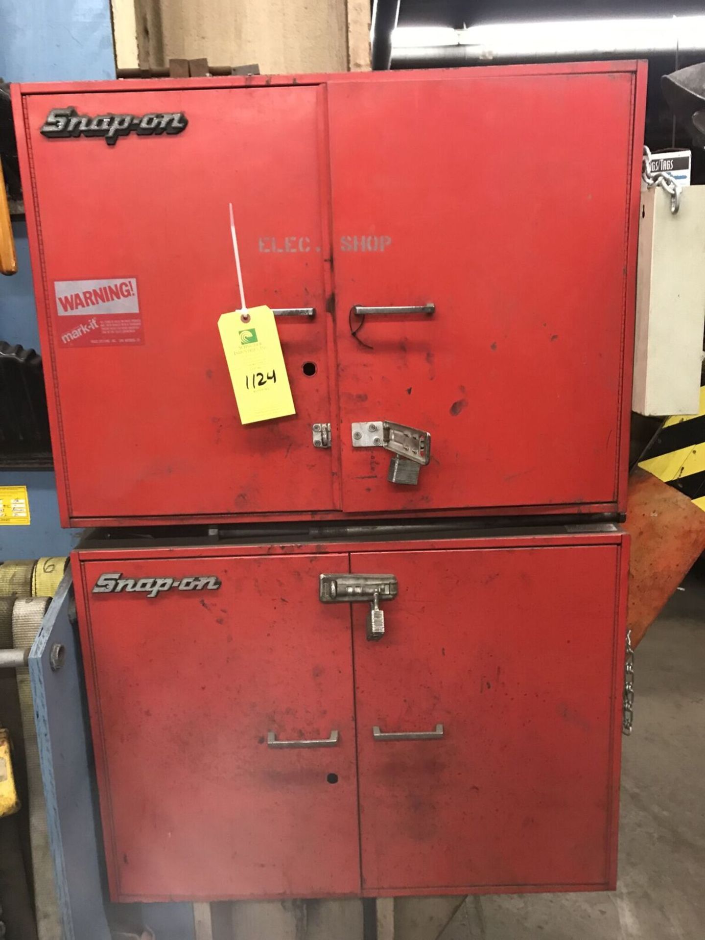 (2) Red Snap On Wall Mounted Containers
