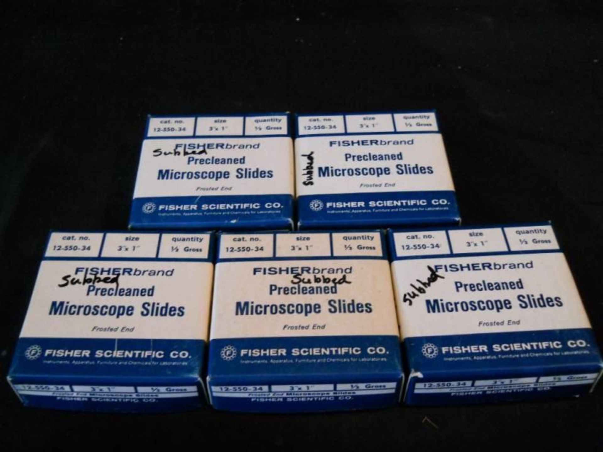 Lot of FisherBrand Frosted End Microscope Slides 3" x 1" 12-550-34 (1255034), Qty 1, 330988256616